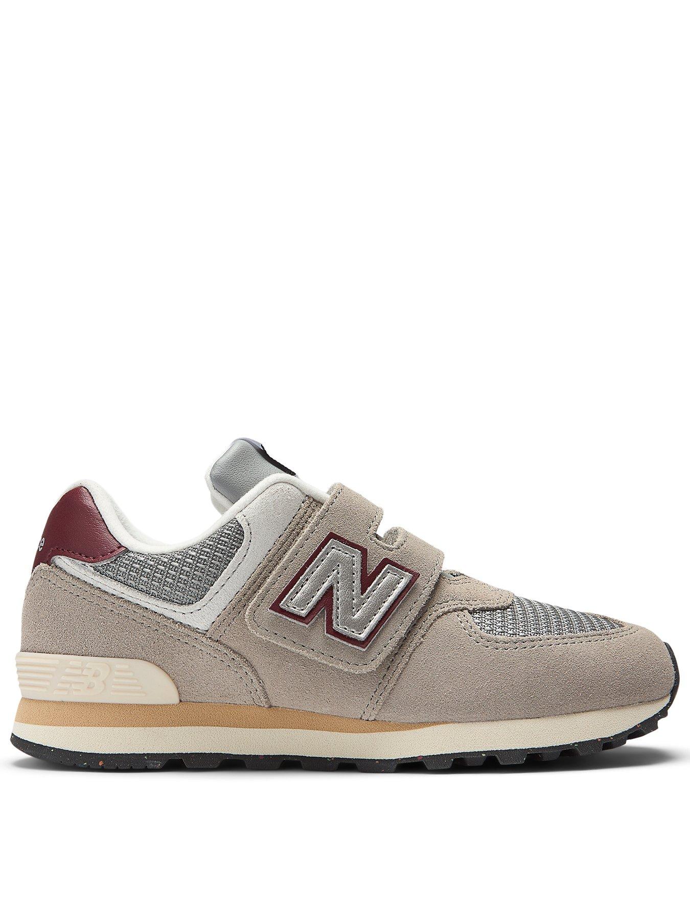 New Balance Kid's 574 Trainers - Grey/red