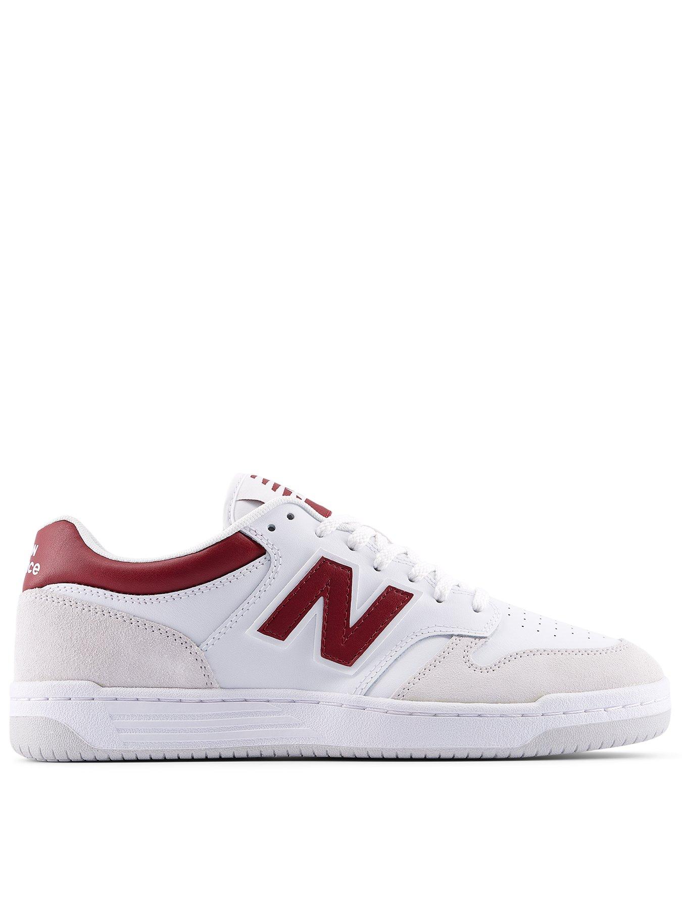 undefined Unisex 480 Trainers - White/burgundy