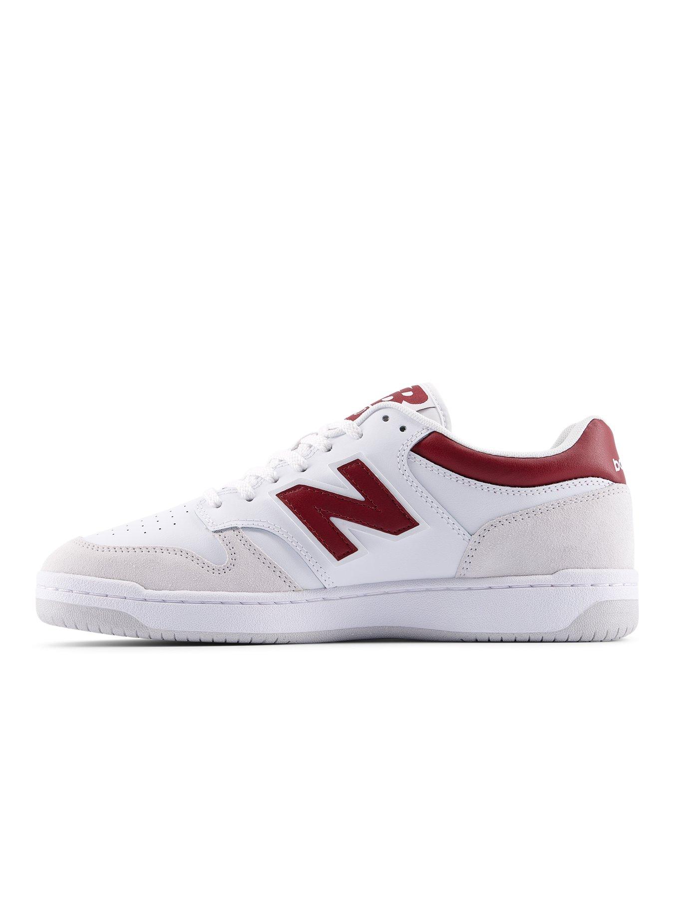 Image 6 of 7 of New Balance Unisex 480 Trainers - White/burgundy