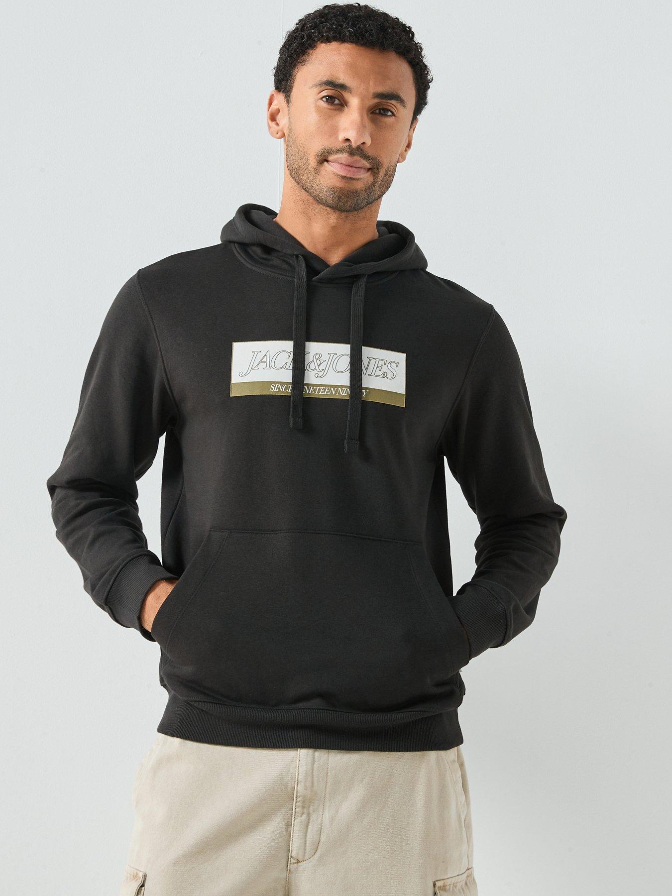 Jack & Jones Orinwood Block Graphic Hoodie - Black