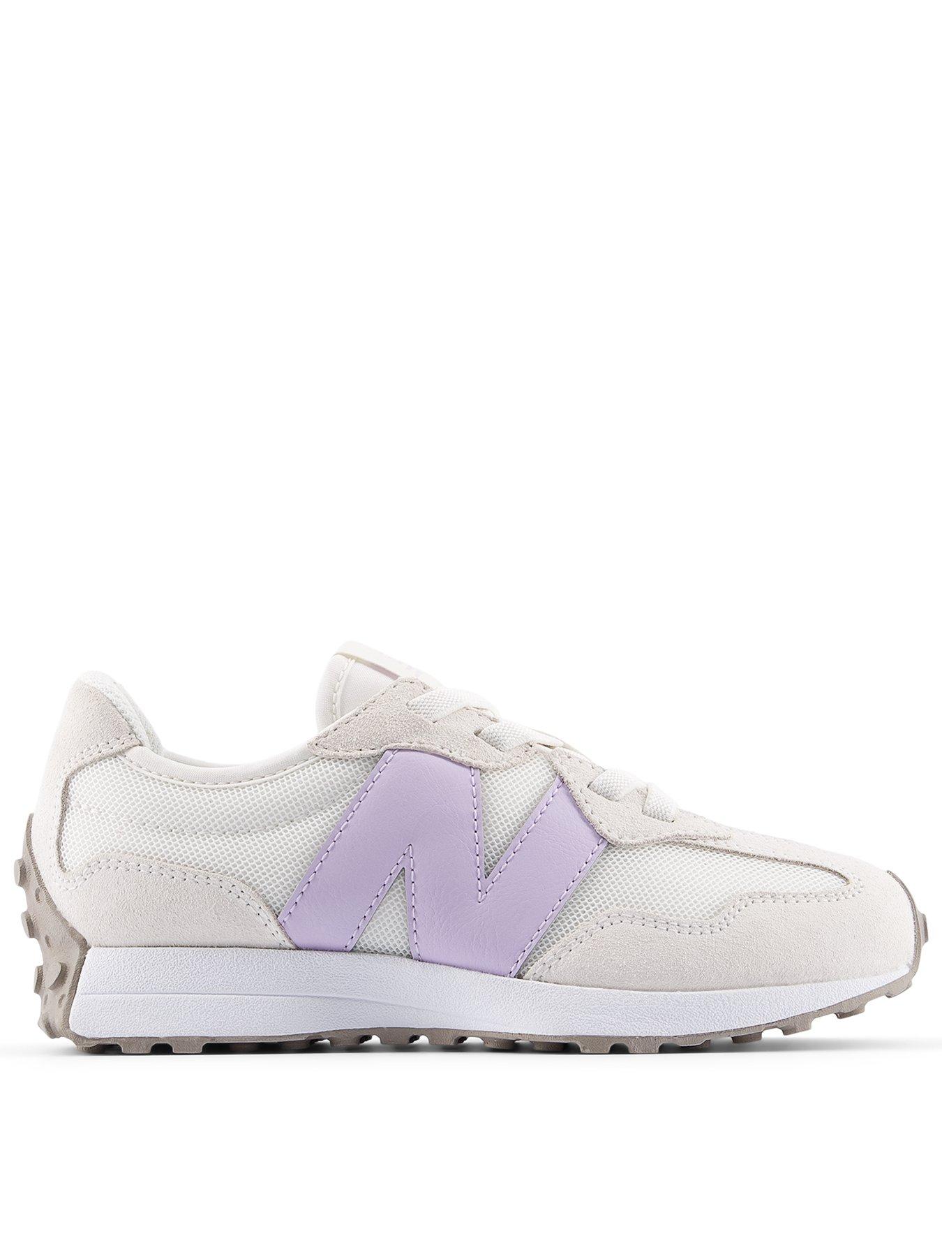 undefined Kid's 327 Trainers - White/purple