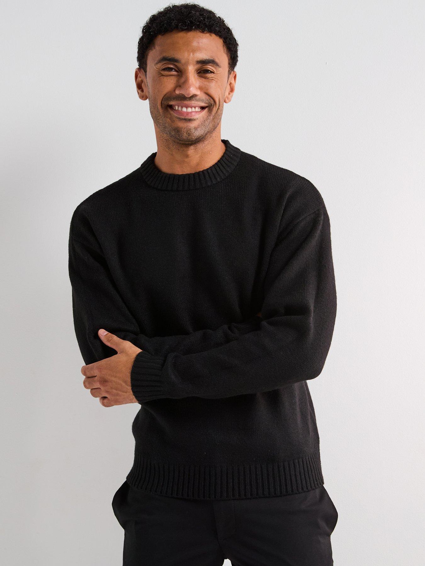 Jack & Jones Ollie Crew Neck Knitted Jumper - Black