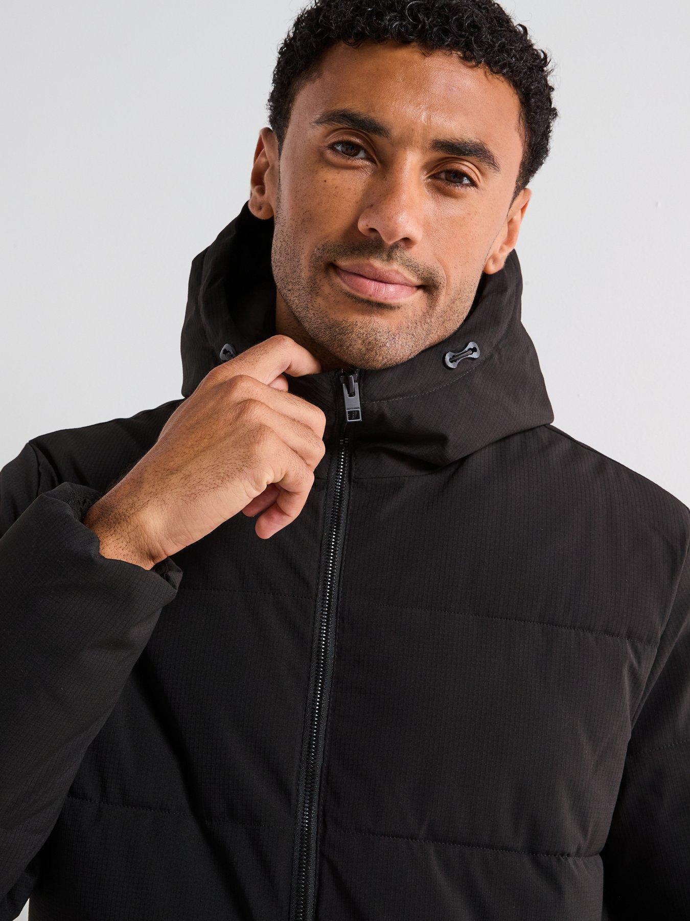 Image 4 of 6 of Jack & Jones Mid Length Padded Jacket - Black