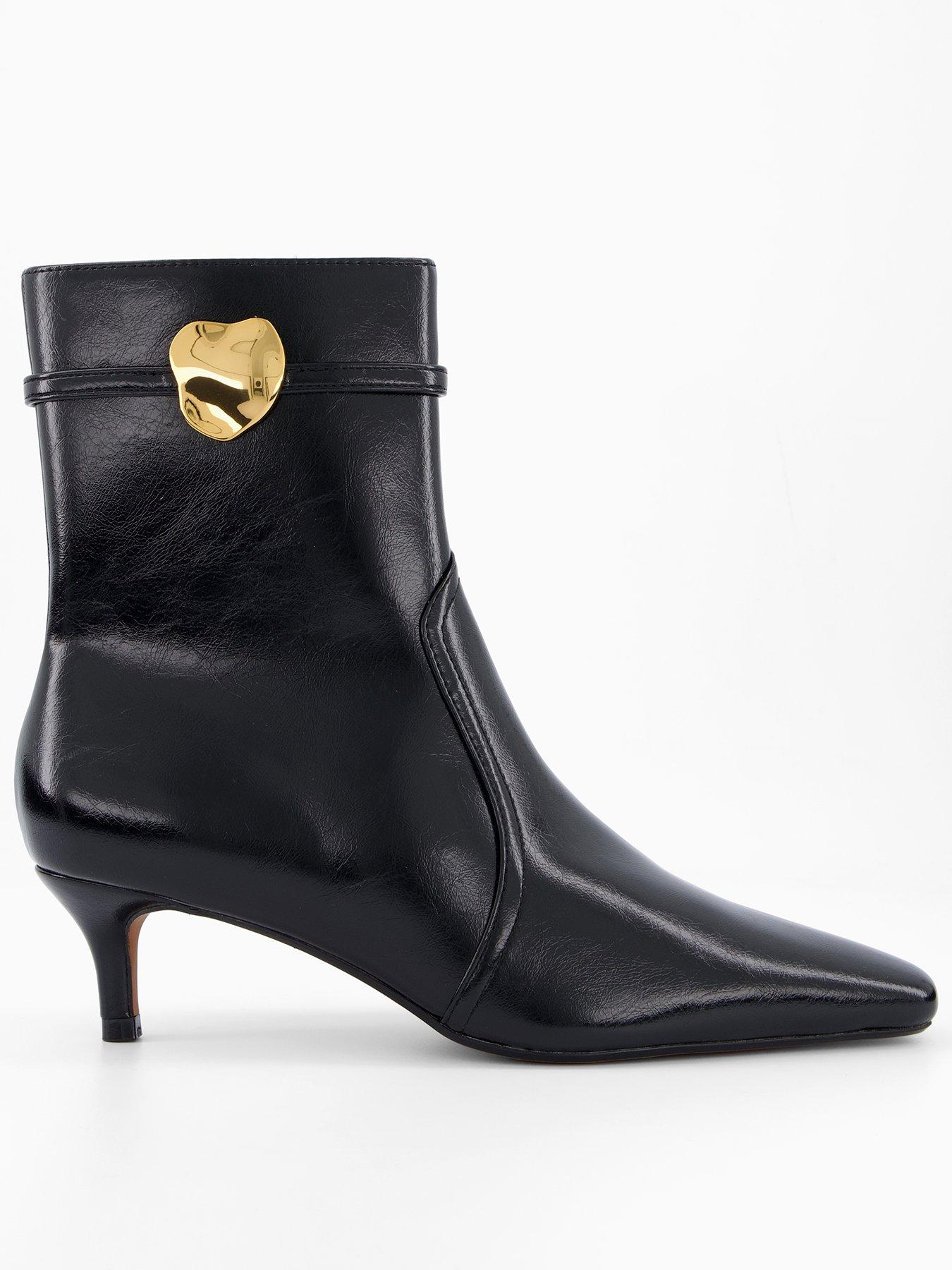 The Very Collection Micro Heel Ankle Boots - Black
