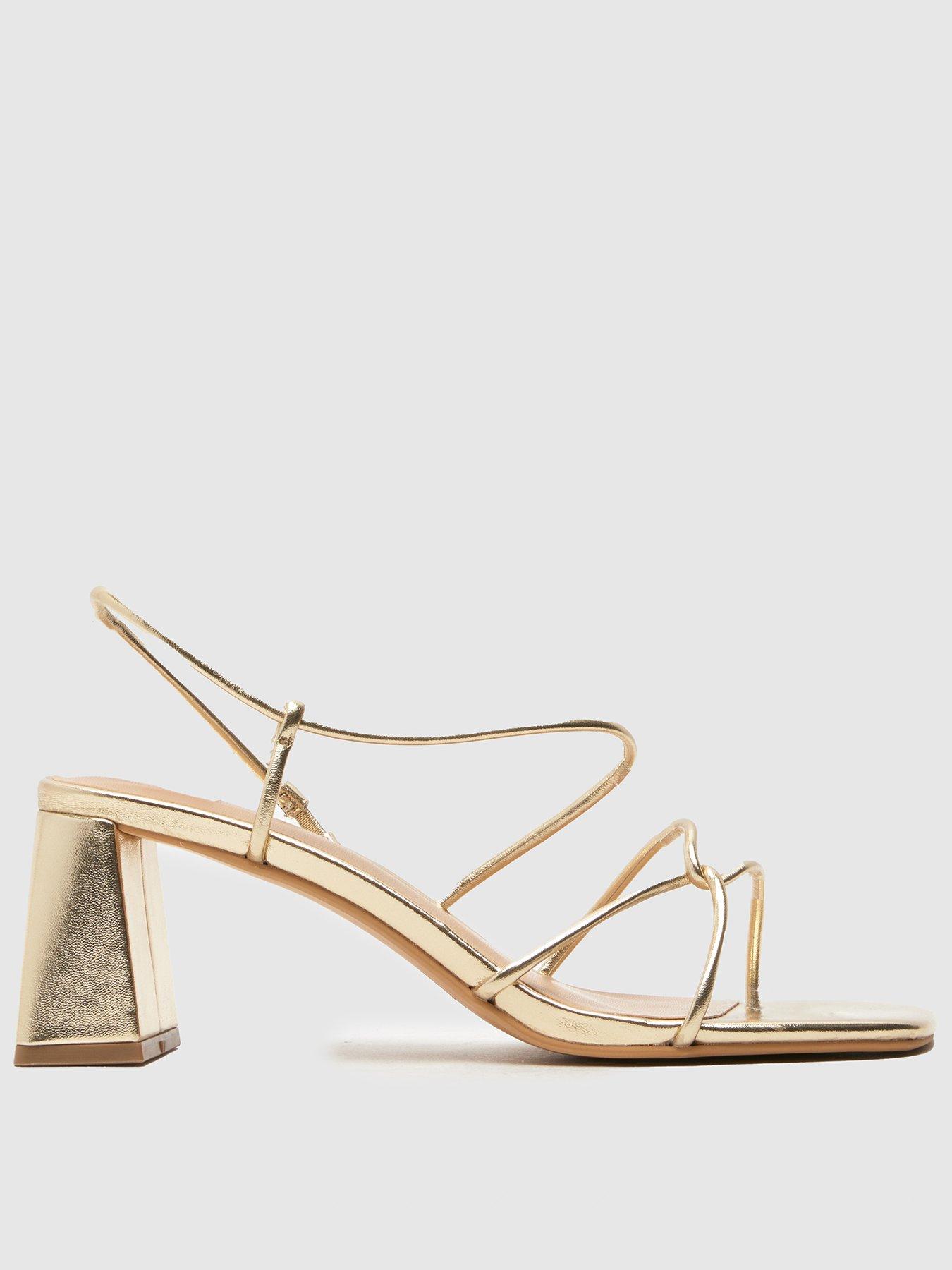 undefined Shiloh Wide Fit Block Heel Sandals - Gold