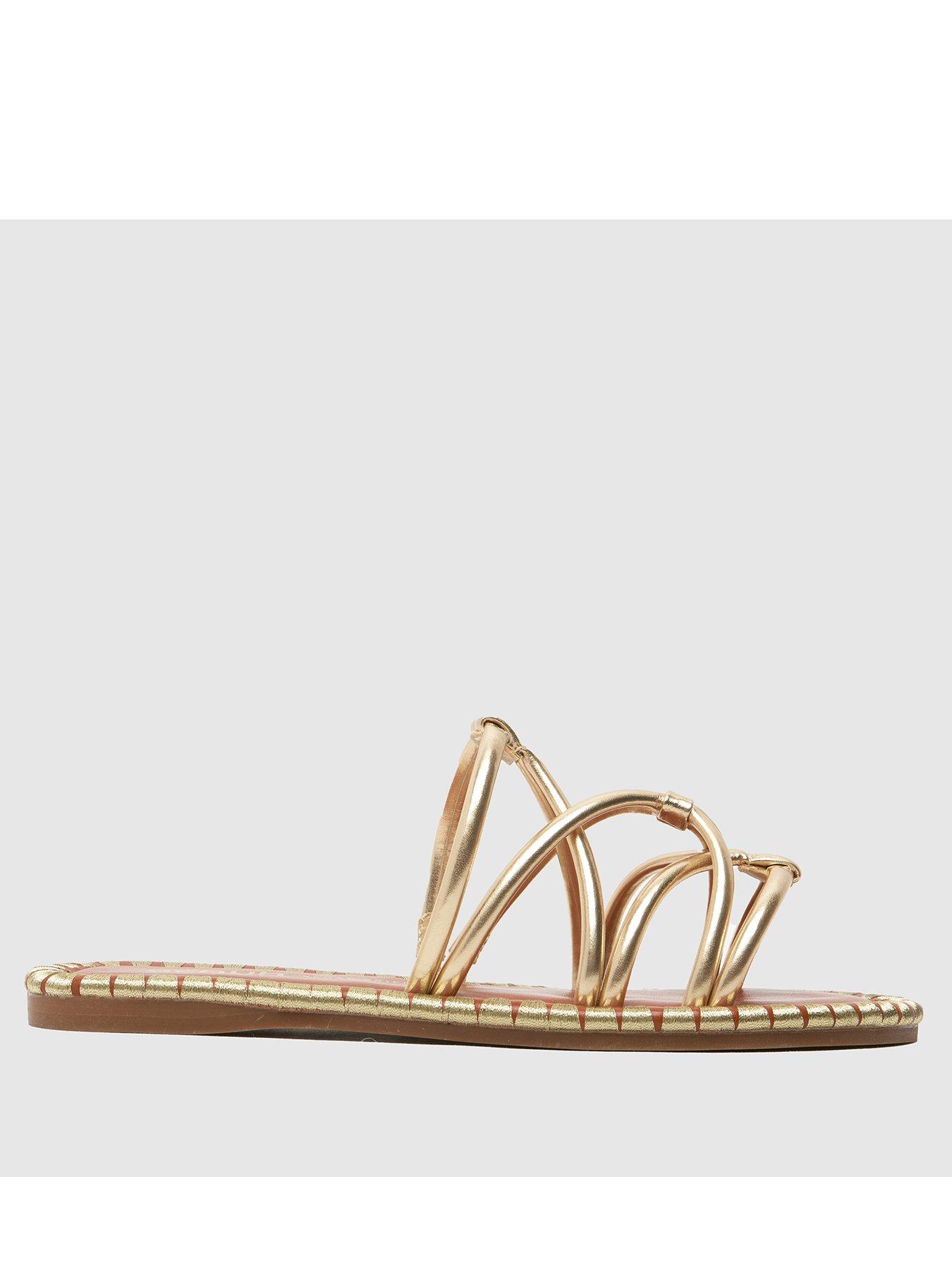 undefined Tevin Feature Rand Flat Sandals - Gold