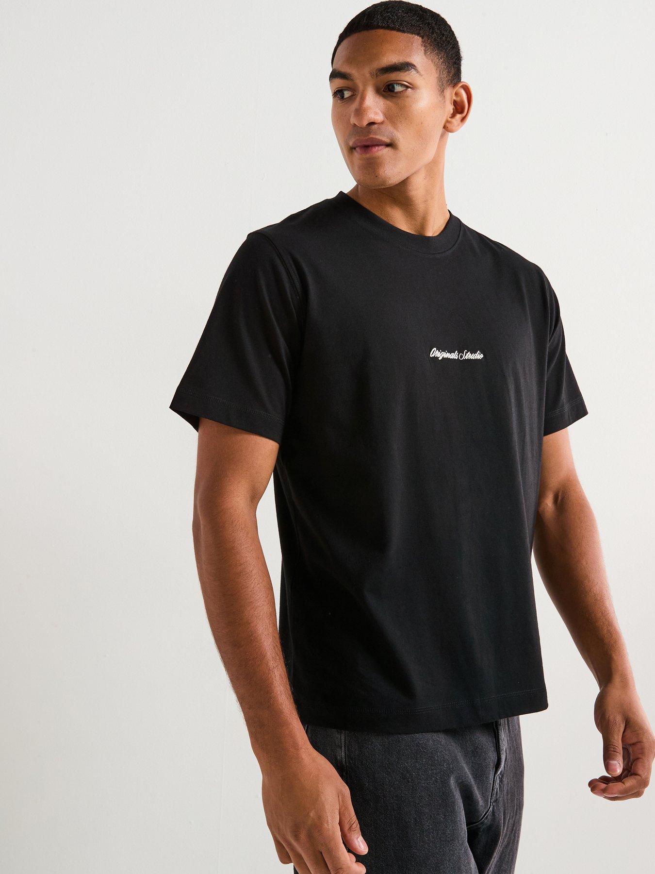 undefined Norrebro Embroidered Short Sleeve T-Shirt - Black