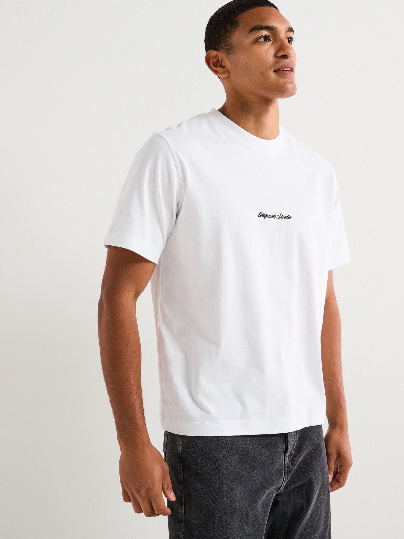 Jack & Jones Norrebro Embroidered Short Sleeve T-Shirt - White