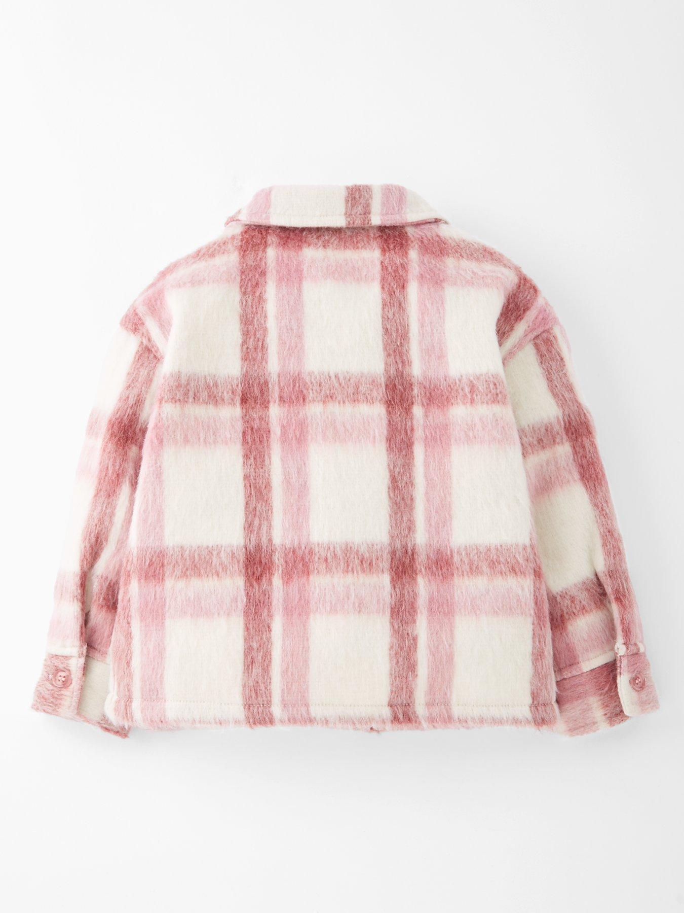 Image 2 of 5 of Mini V by Very Girls Check Jacket - Pink