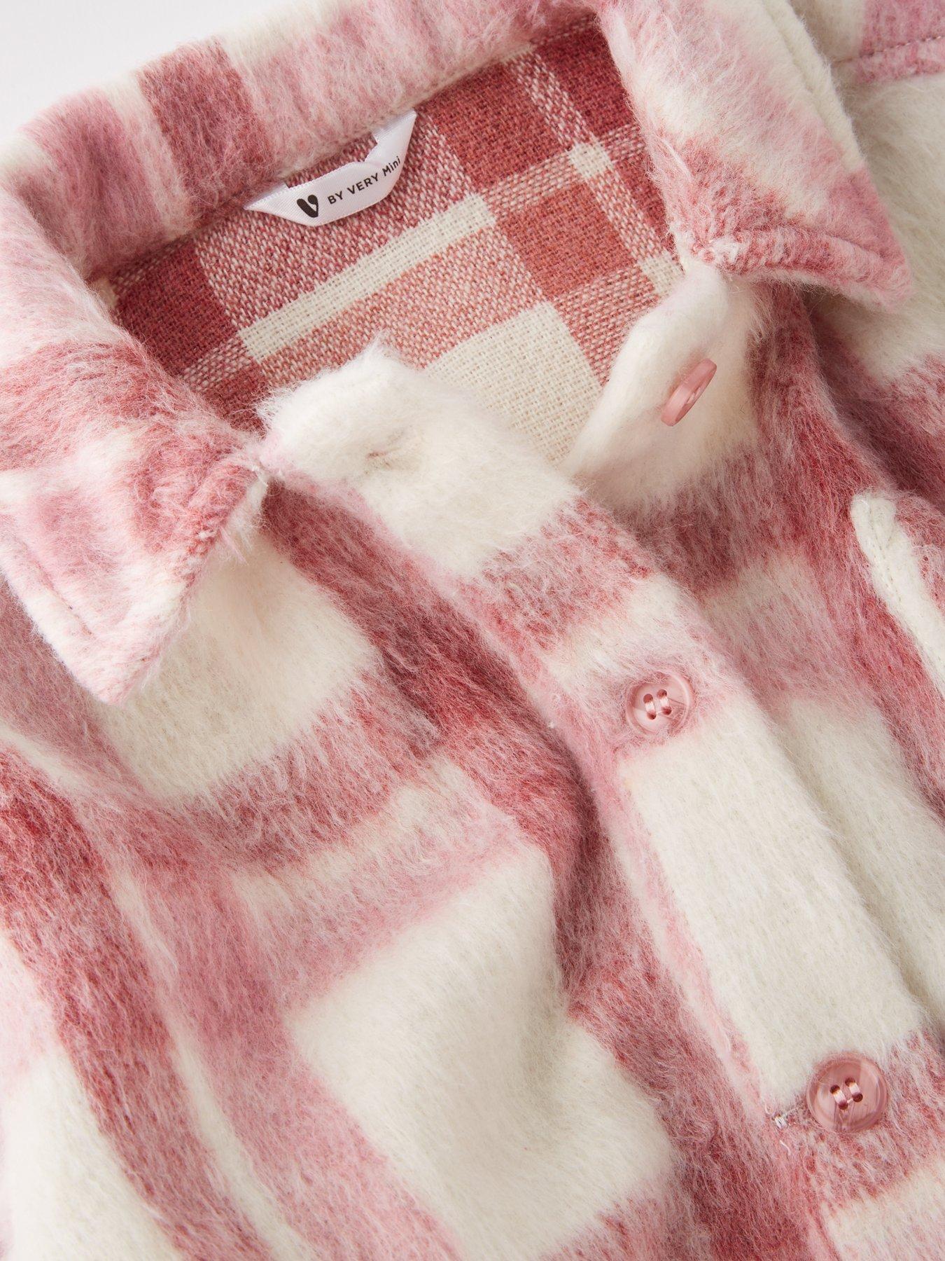 Image 3 of 5 of Mini V by Very Girls Check Jacket - Pink