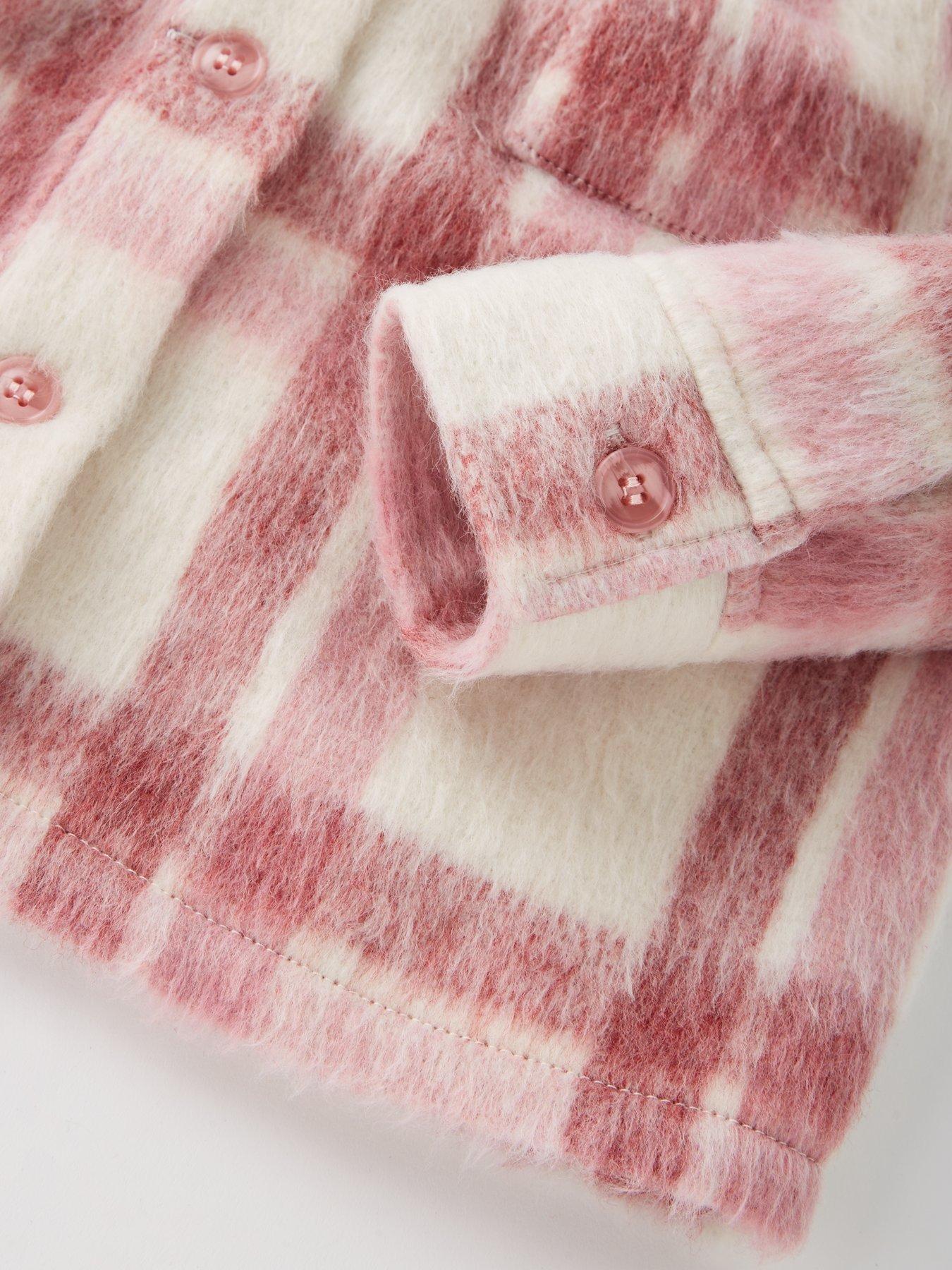 Image 4 of 5 of Mini V by Very Girls Check Jacket - Pink