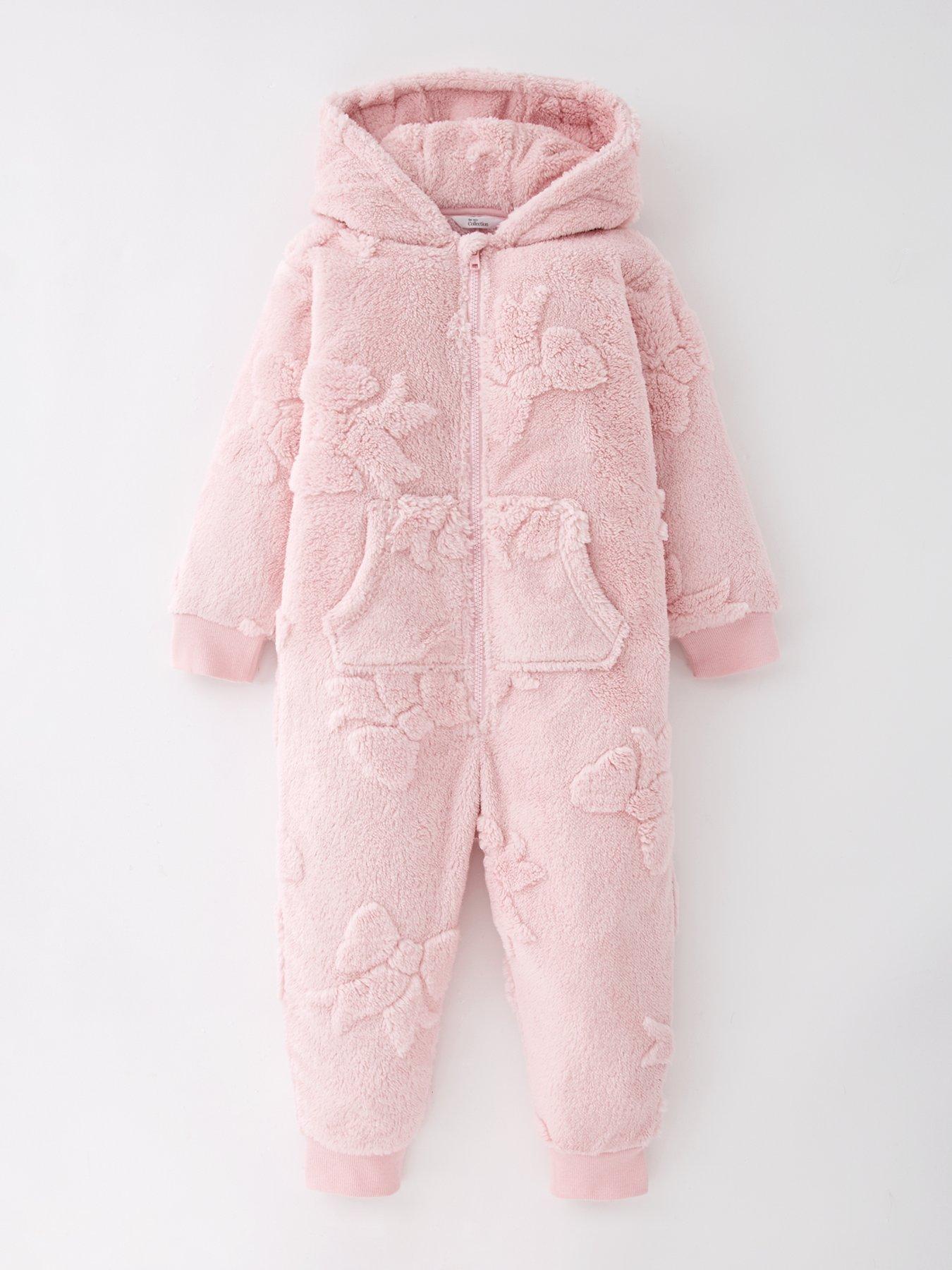 The Very Collection Girls Carved Bow All-In-One - Pink