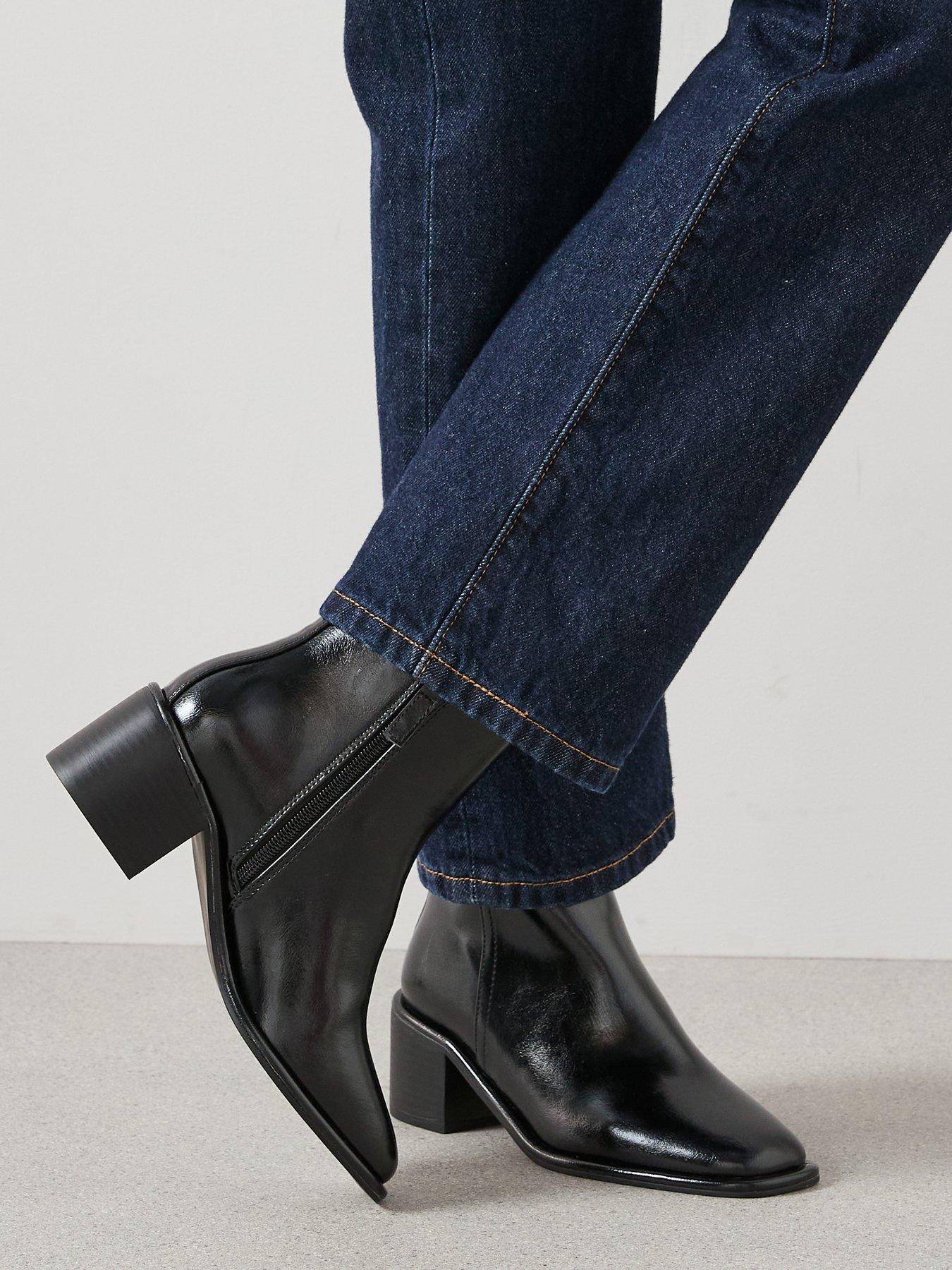 The Very Collection Block Heel Ankle Boot - Black