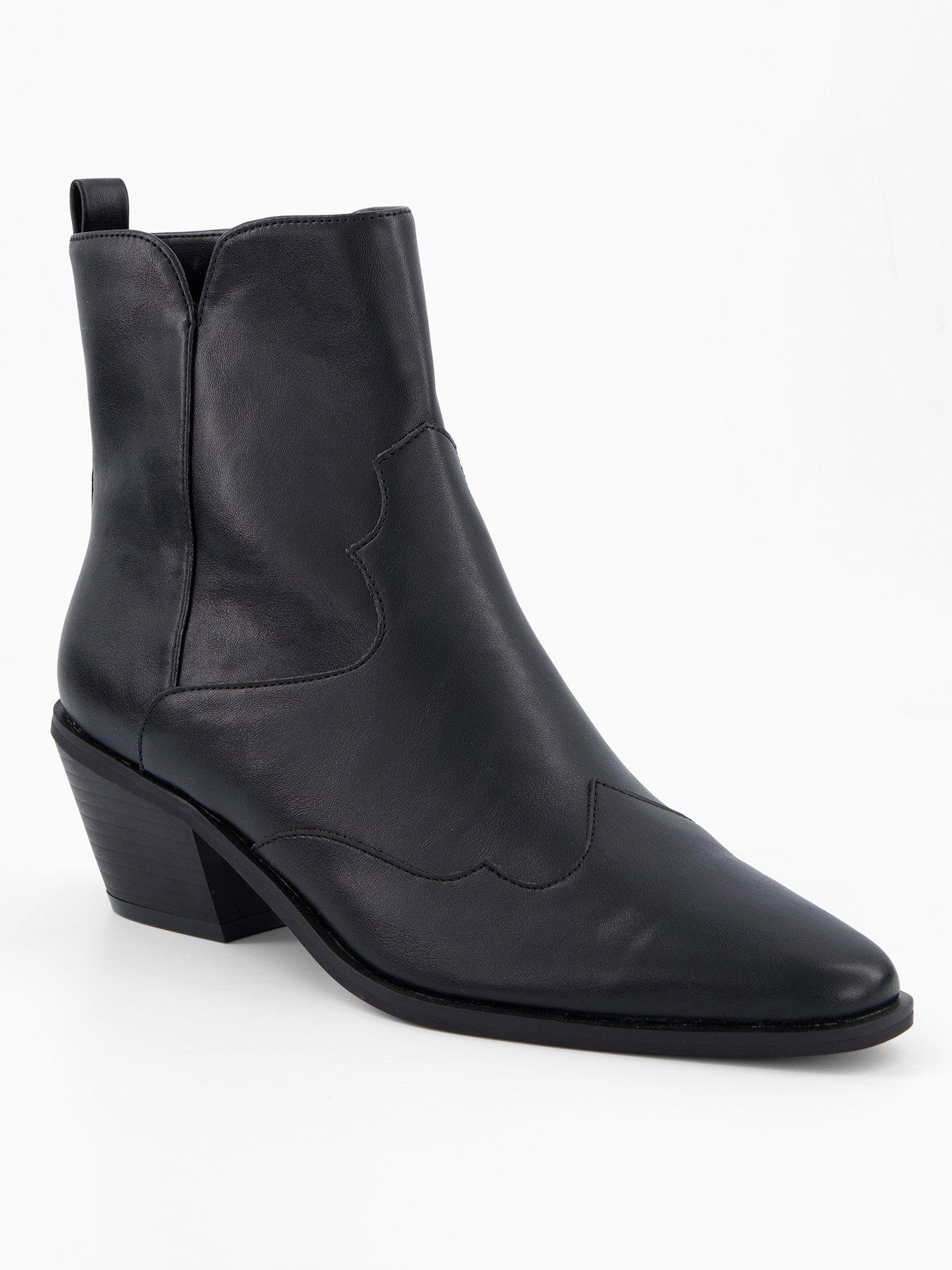 Image 3 of 7 of The Very Collection Point Western Boot&nbsp;- Black