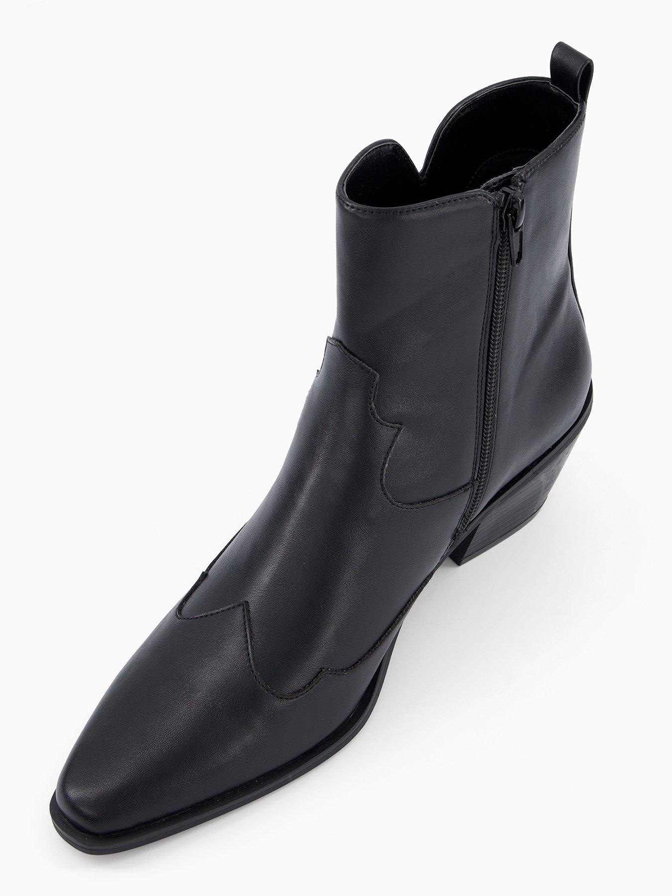 Image 4 of 7 of The Very Collection Point Western Boot&nbsp;- Black