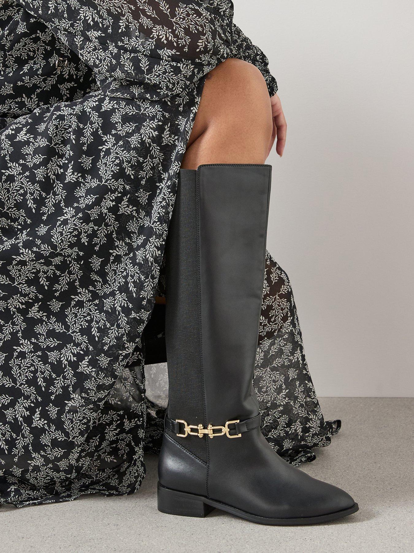 the-very-collection-elastic-panel-riding-knee-boot-black