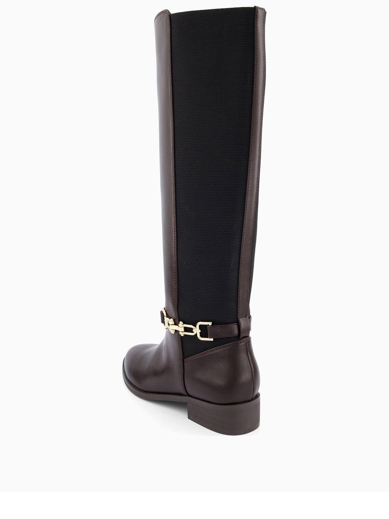 Image 3 of 7 of The Very Collection Elastic Panel Riding Knee Boot - Brown<br /><div>&nbsp;</div>