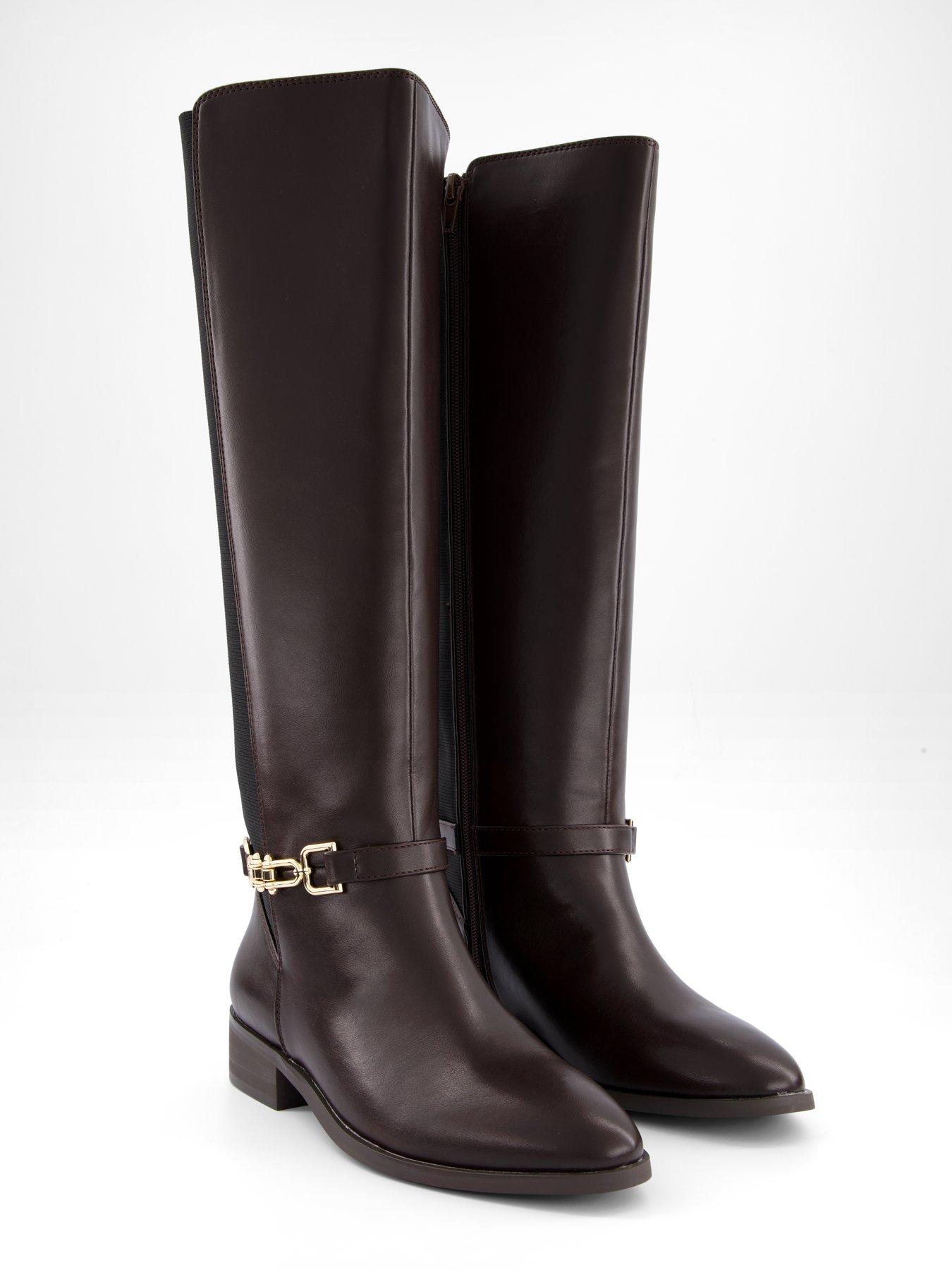 Image 6 of 7 of The Very Collection Elastic Panel Riding Knee Boot - Brown<br /><div>&nbsp;</div>