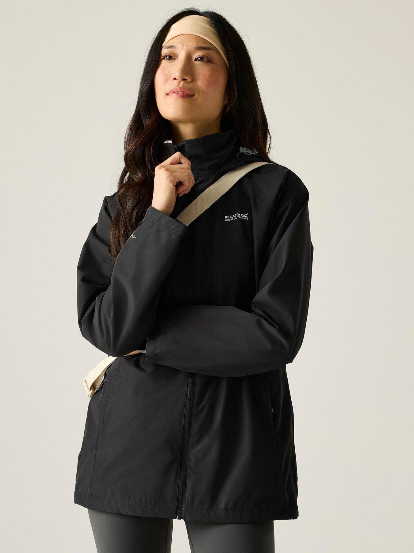 Regatta Women's Jet Black Daysha Ii Waterproof Hooded Shell Jacket In | Size: 12 - Image 4