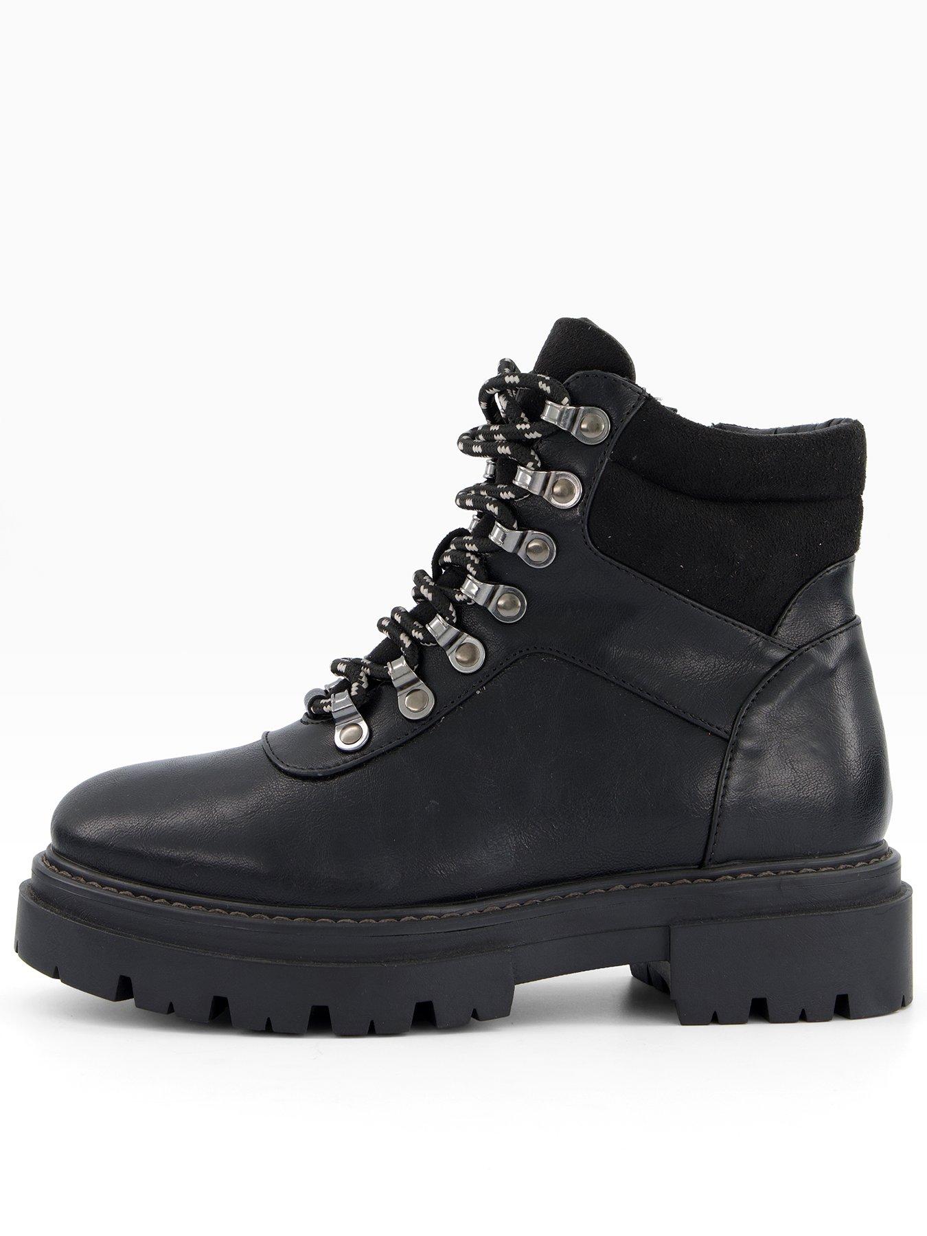 The Very Collection Extra Wide Fit Hiker Boot - Black