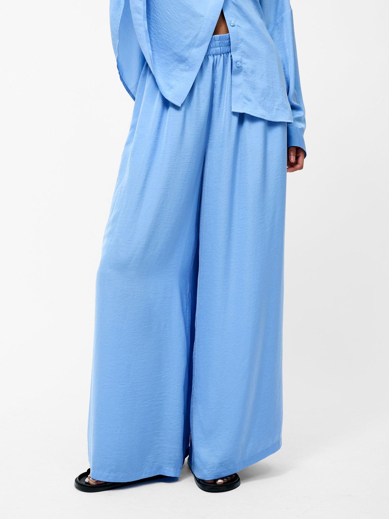 undefined Wide Leg Full Length Elasticated Floaty Trousers