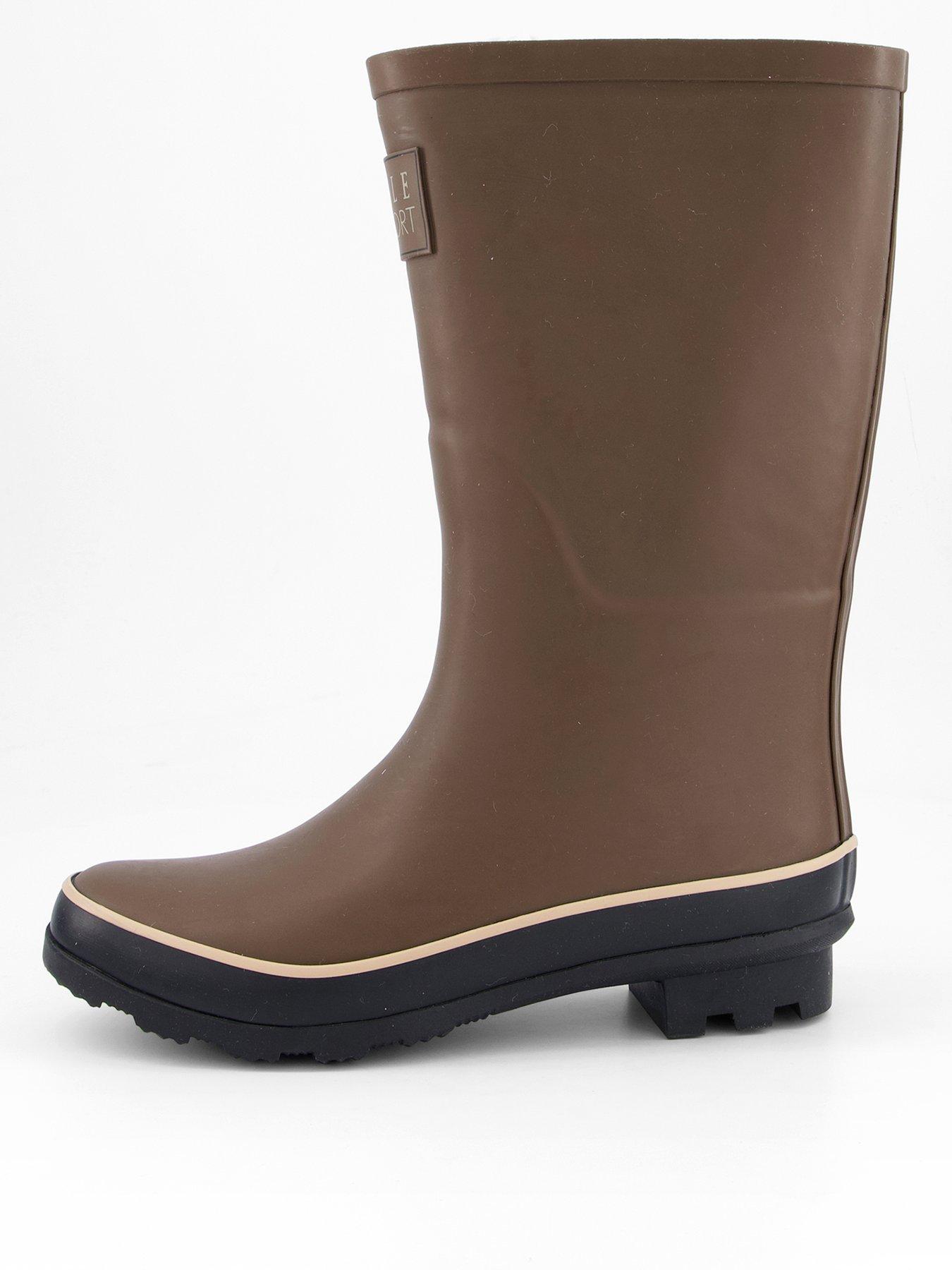 Image 1 of 7 of Elle Sport Wellington Boot With Warm Lining - &nbsp;Chocolate