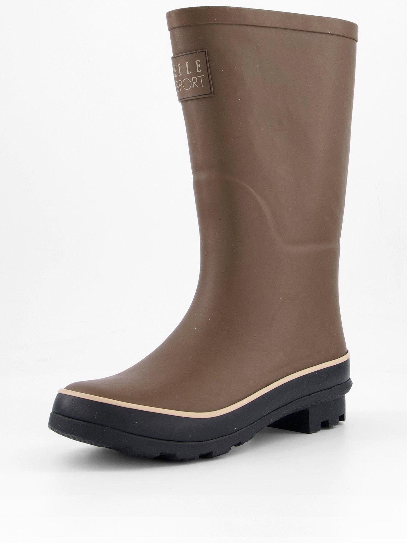 Image 2 of 7 of Elle Sport Wellington Boot With Warm Lining - &nbsp;Chocolate