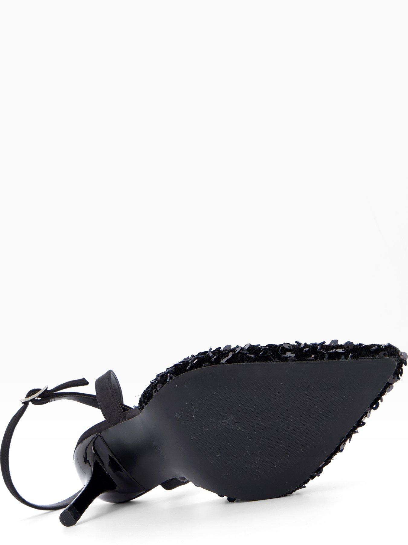 Image 5 of 6 of The Very Collection Embellished Pointed Kitten Heel - Black