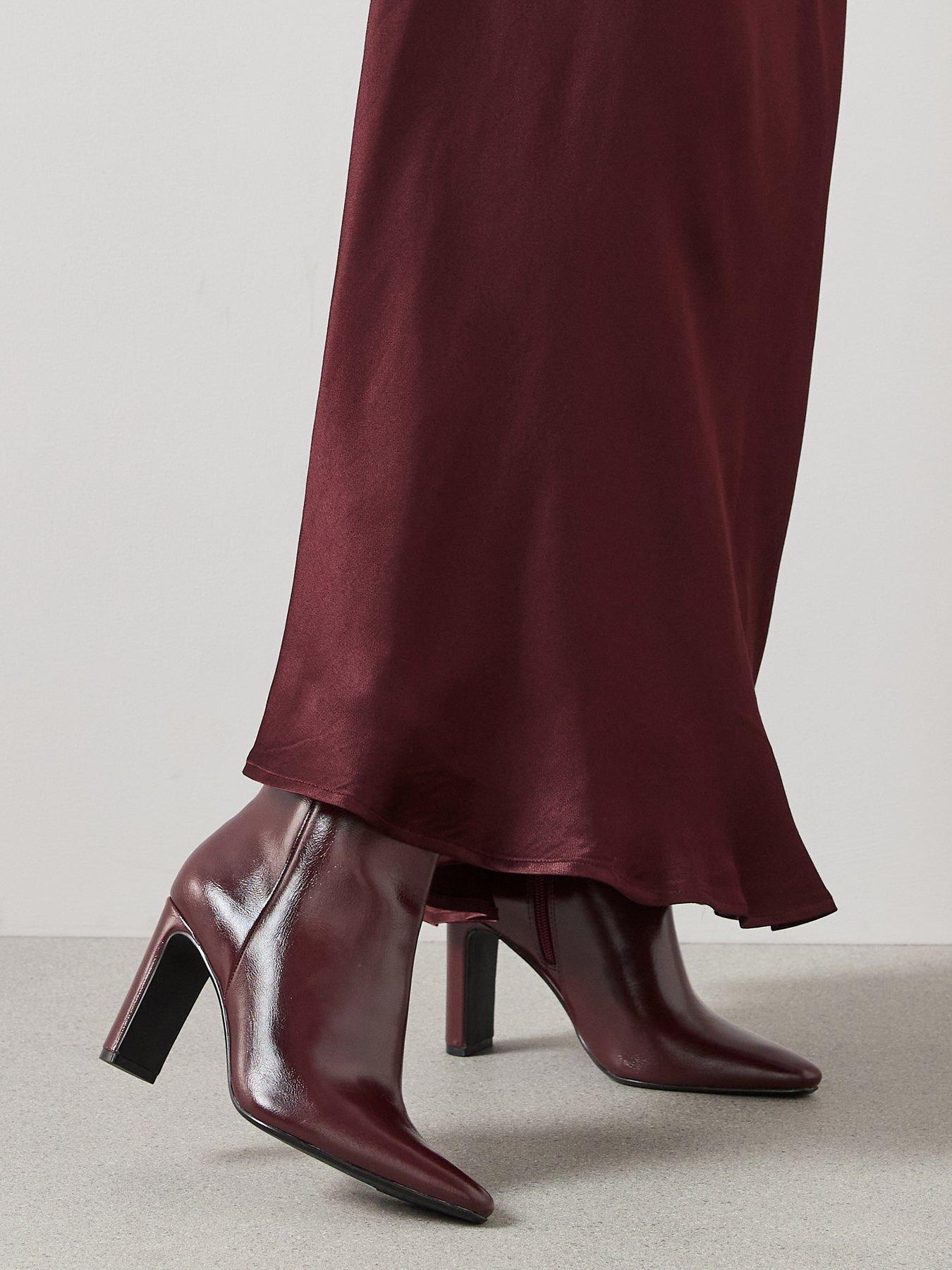 Image 1 of 6 of The Very Collection Heeled Boot - Burgundy