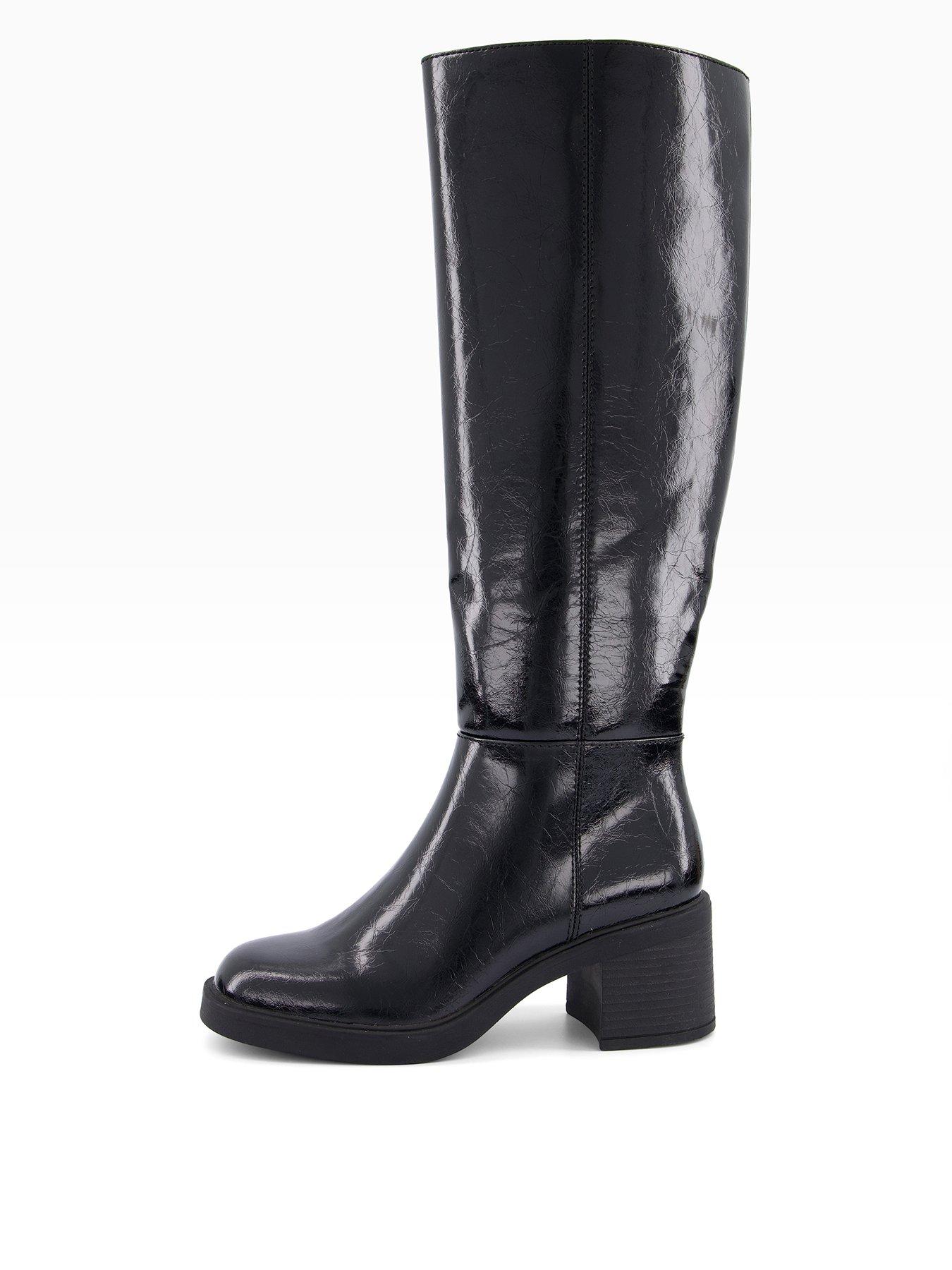 The Very Collection Block Heel Knee Boots - Black