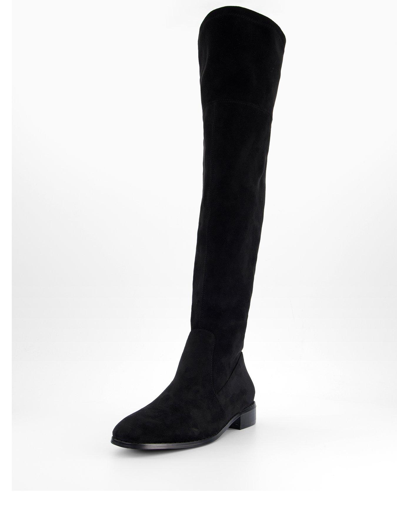 Image 3 of 7 of The Very Collection Over Knee Almond Toe Boot - Black