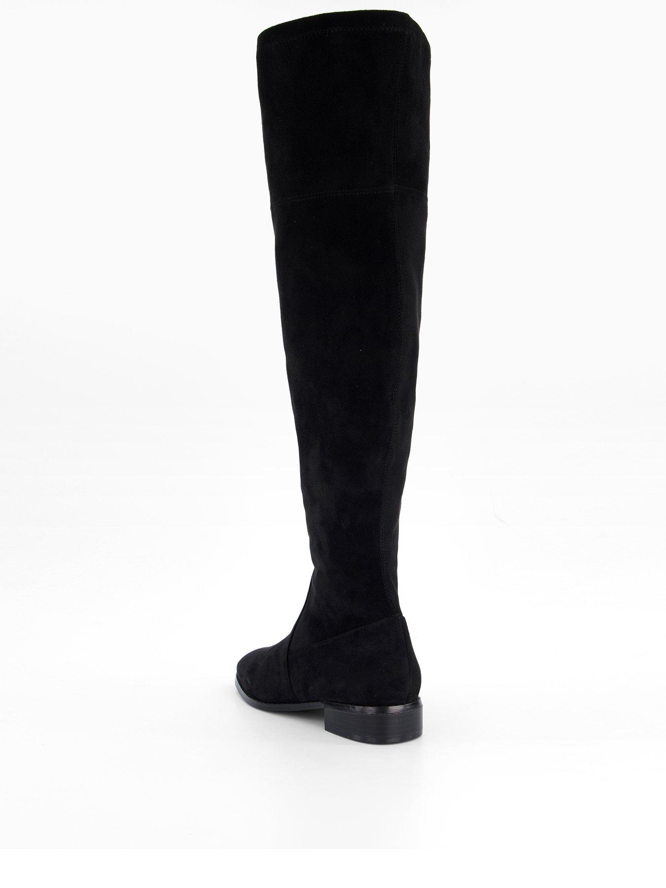 Image 4 of 7 of The Very Collection Over Knee Almond Toe Boot - Black