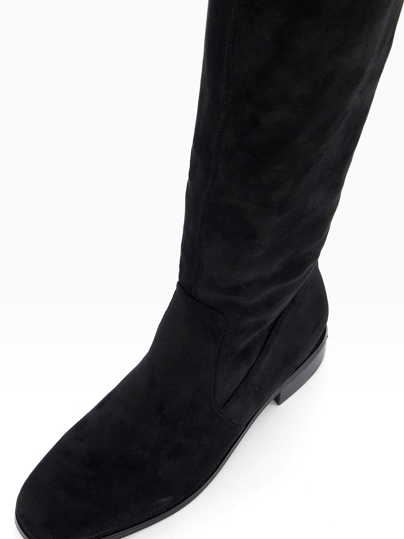 Image 5 of 7 of The Very Collection Over Knee Almond Toe Boot - Black