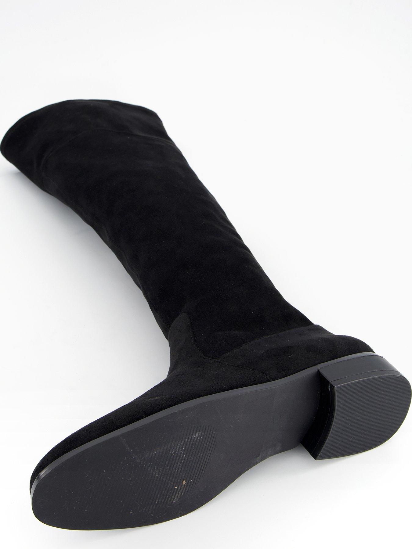 Image 6 of 7 of The Very Collection Over Knee Almond Toe Boot - Black