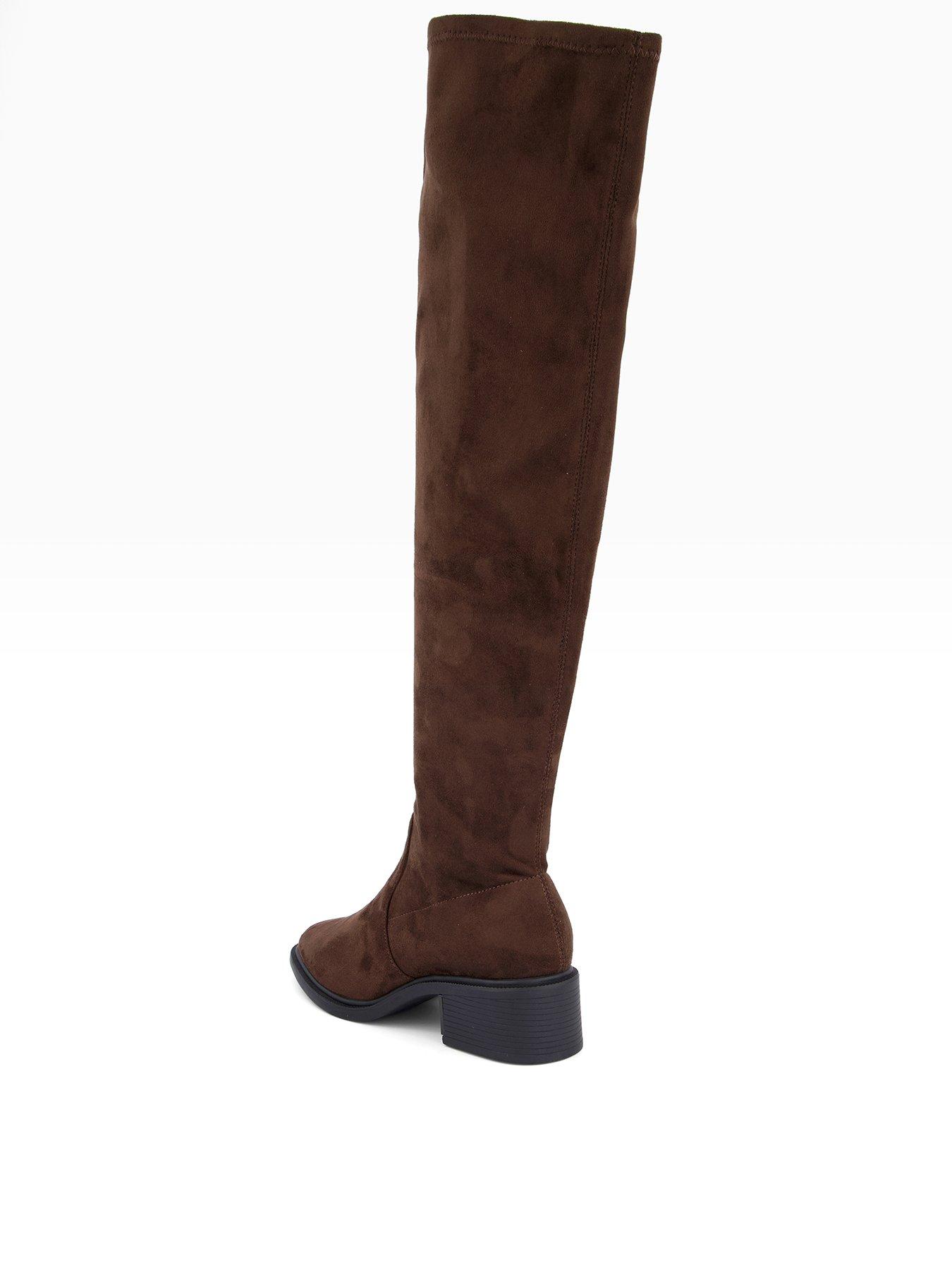 Image 3 of 6 of The Very Collection Wide Fit&nbsp;Over Knee Boot - Brown