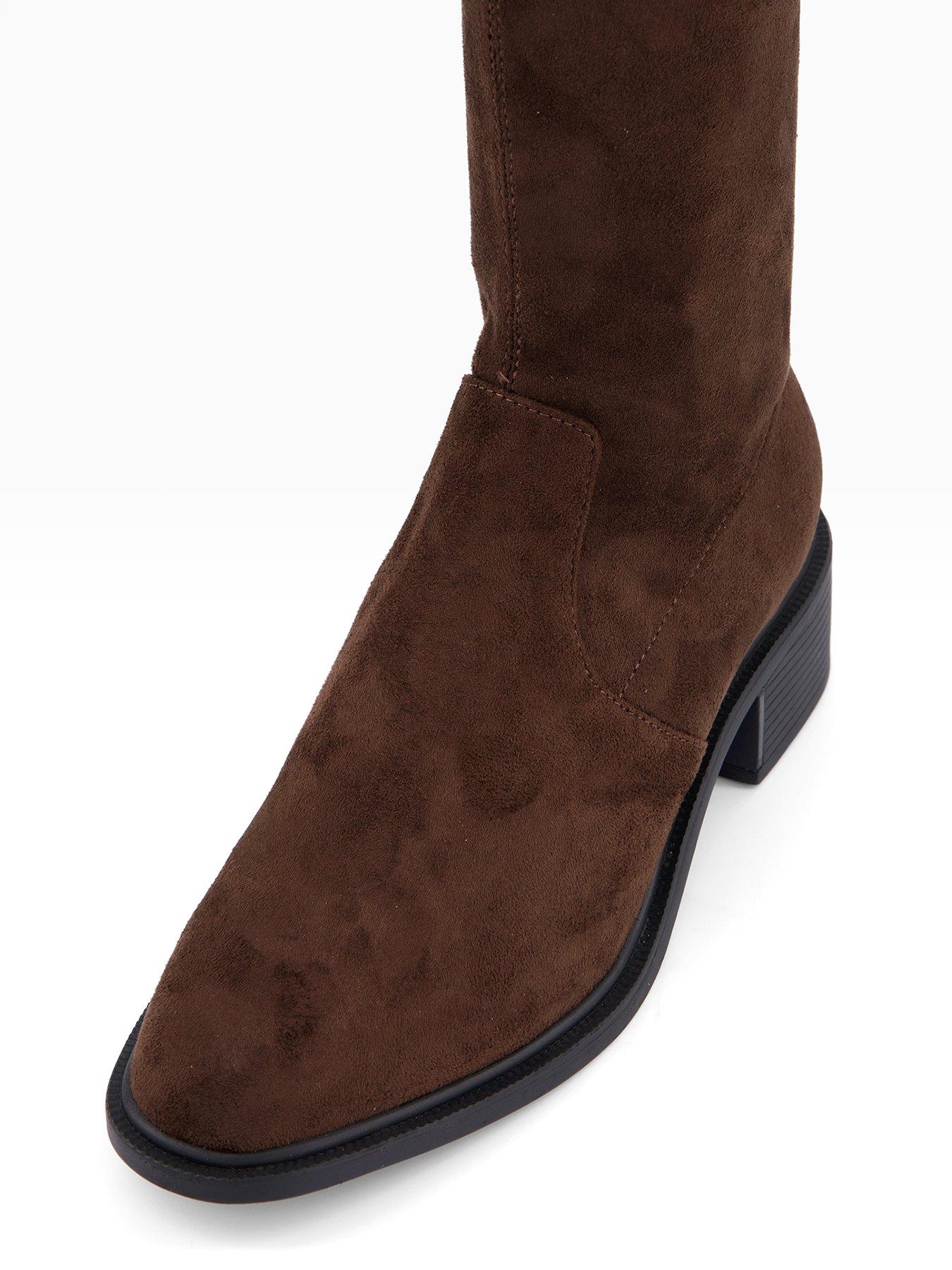 Image 4 of 6 of The Very Collection Wide Fit&nbsp;Over Knee Boot - Brown