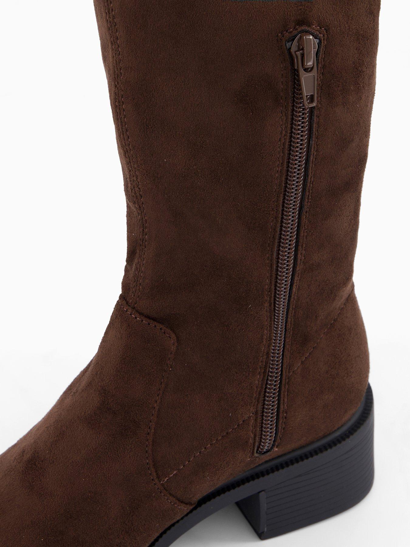 Image 6 of 6 of The Very Collection Wide Fit&nbsp;Over Knee Boot - Brown