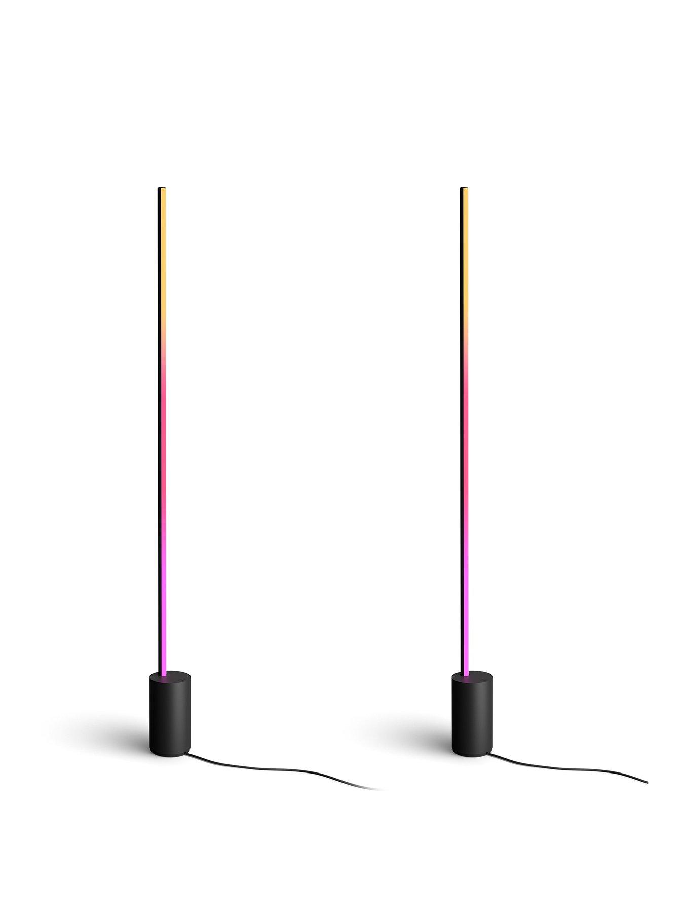 Product photograph of Philips Hue Gradient Signe Floor Black Uk 2 Pack from very.co.uk