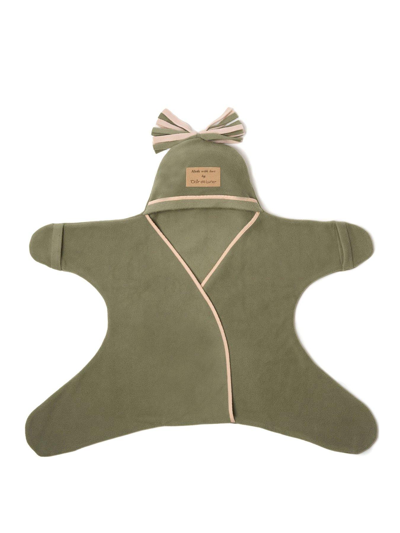 Clair De Lune Star Fleece Wrap 0-6 Months - Sage Green