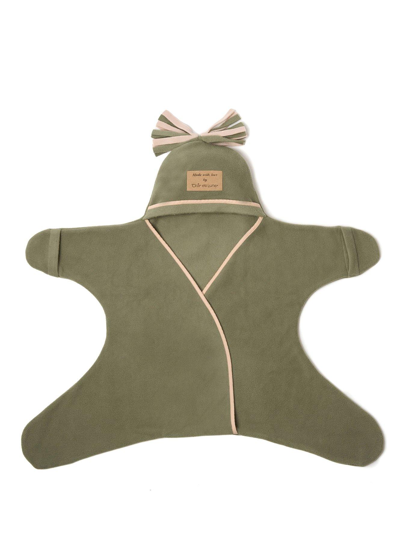 Clair De Lune Star Fleece Wrap 0-6 Months - Sage Green