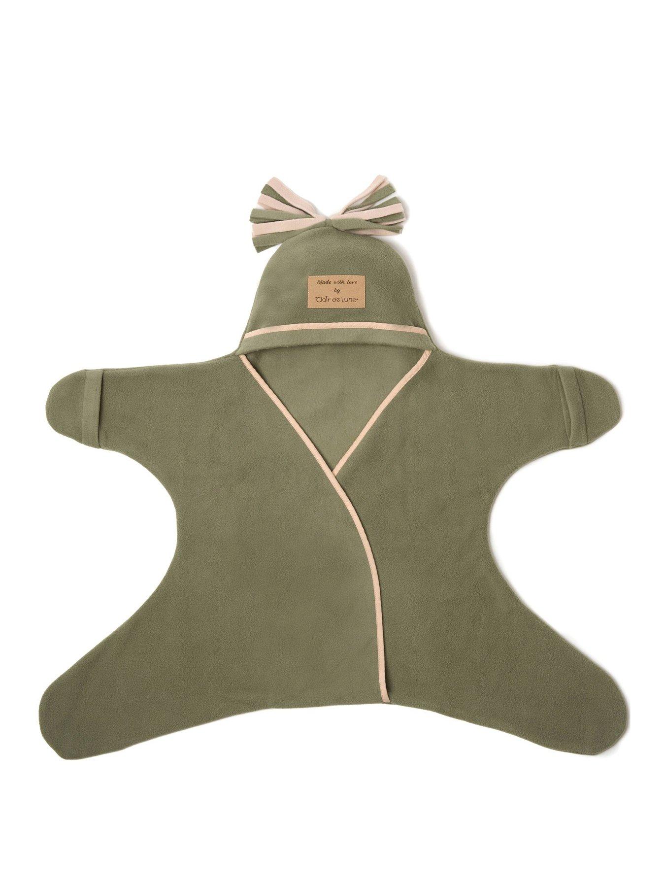 Clair De Lune Star Fleece Wrap 6-12 Months - Sage Green
