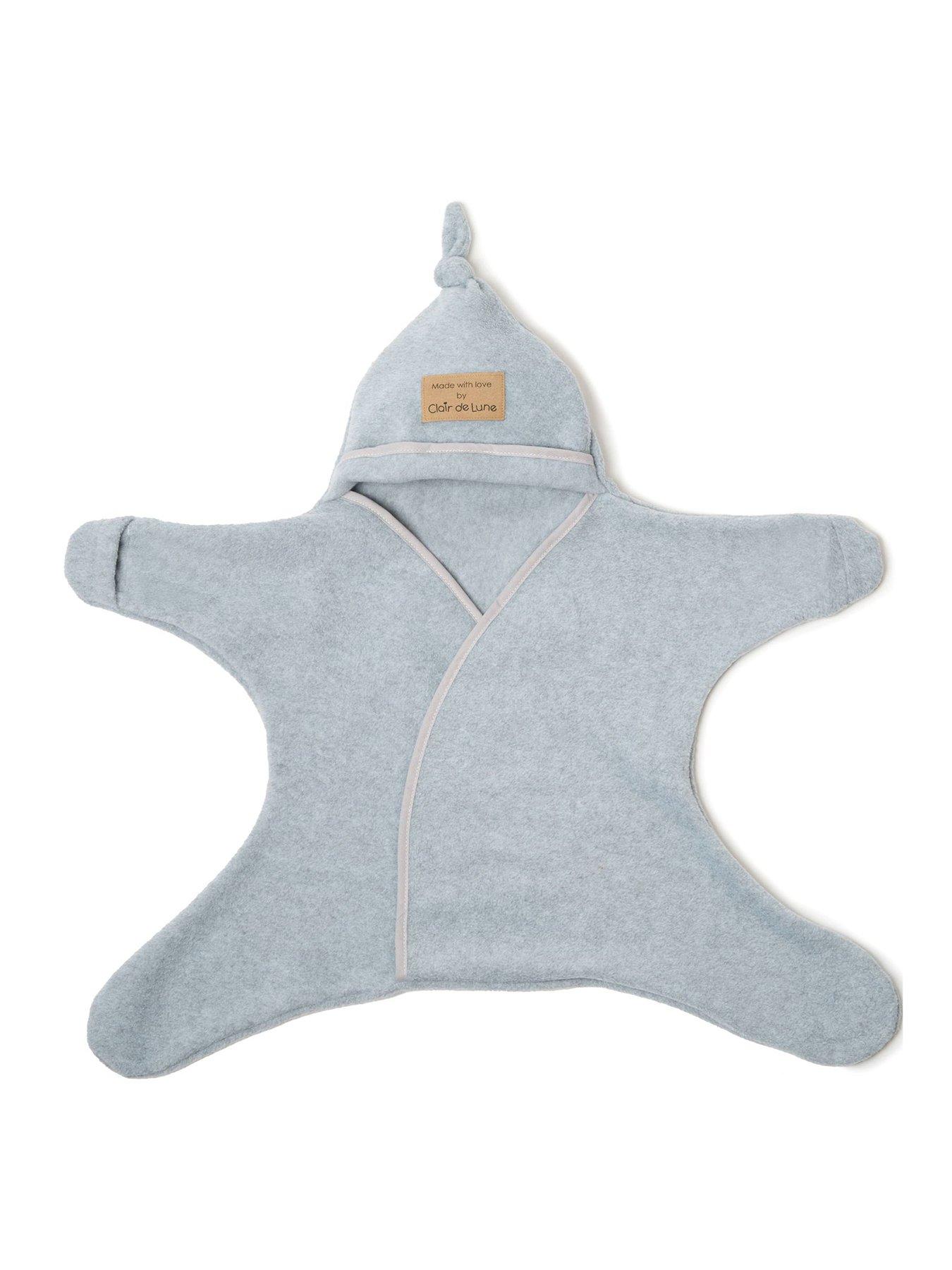 undefined Star Fleece Wrap 6-12 Months - Grey