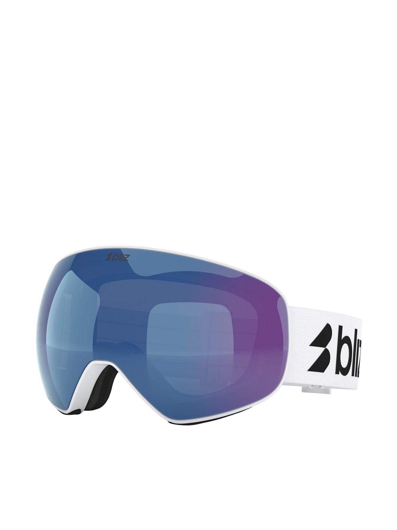 Bliz Unisex Floz Medium Ski Goggles, White, Women