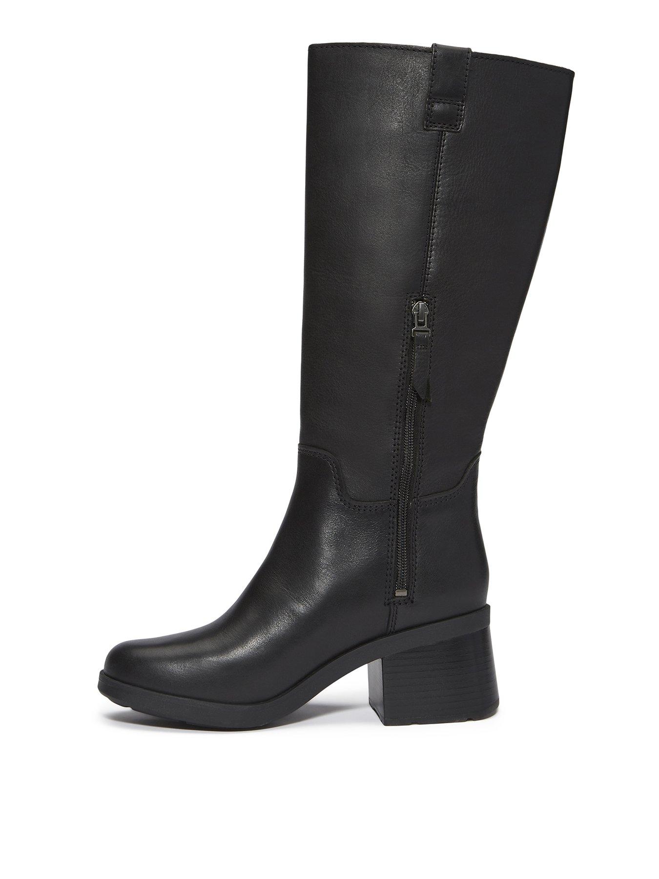 Timberland Bellevaux Tall Zip Up Boot - Black Full Grain