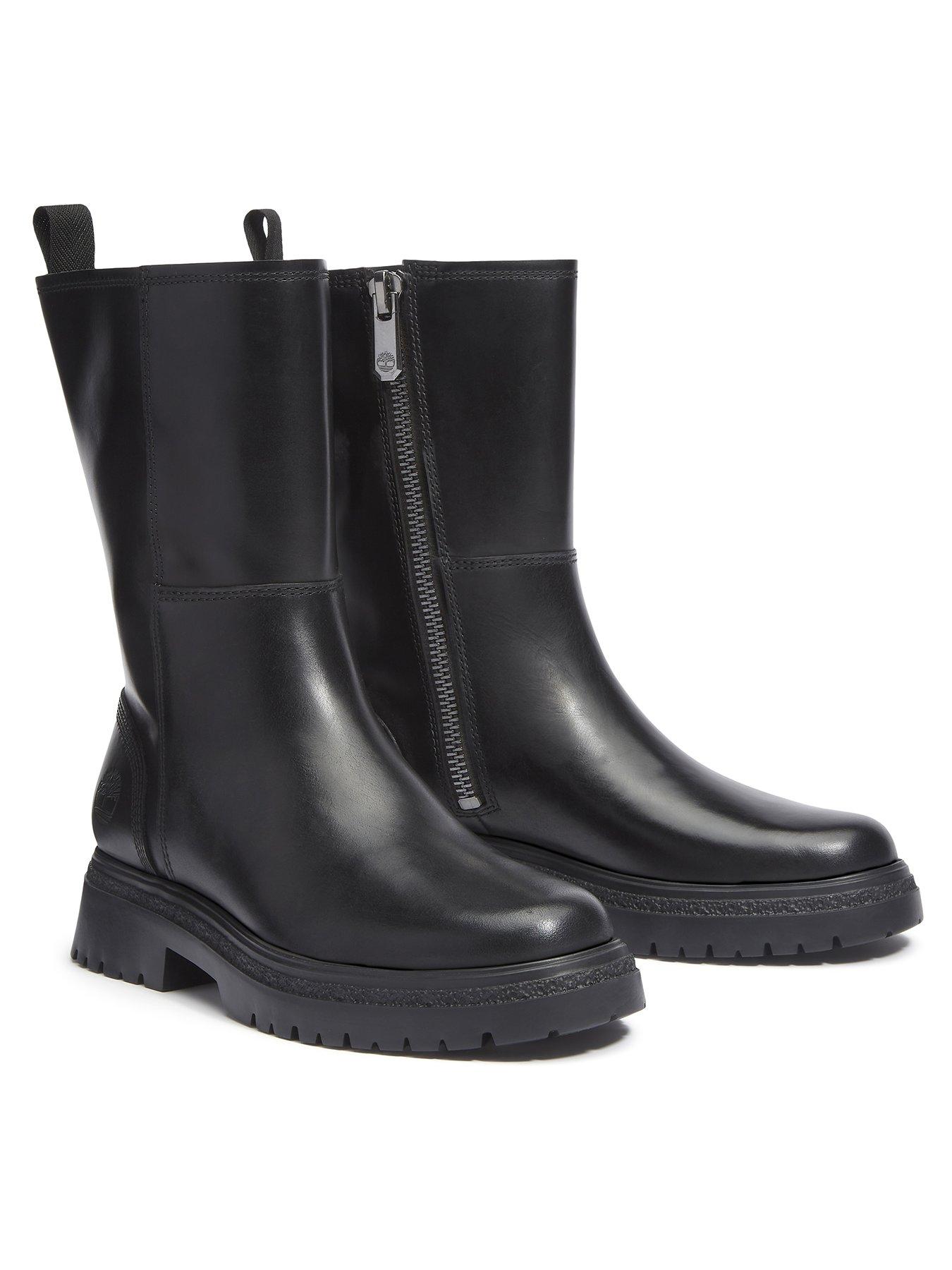 Timberland Cambria Valley Tall Zip Up Boot Full Grain - Black