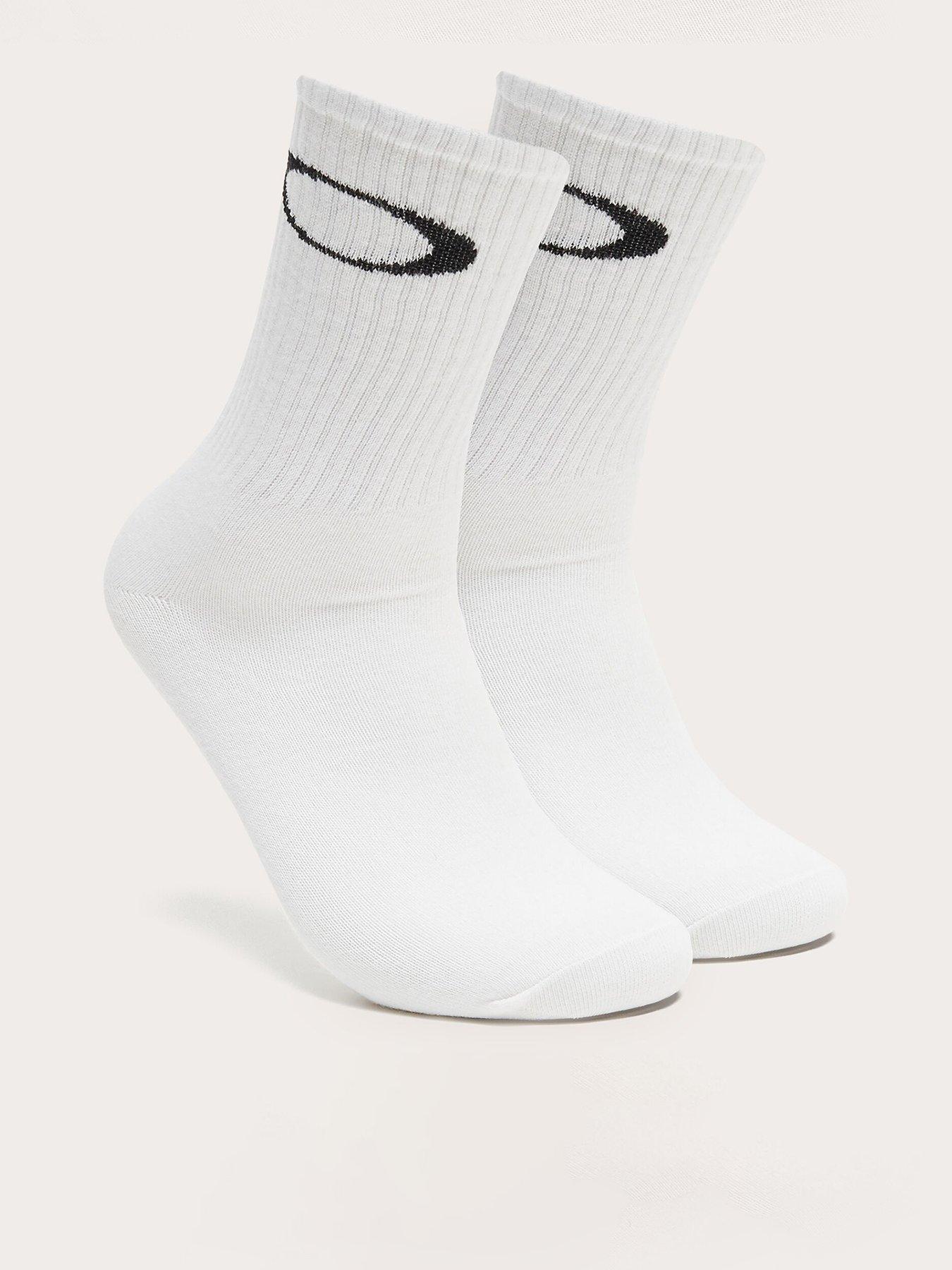 Oakley Mens Ellipse Crew Socks (3 Pack)- White