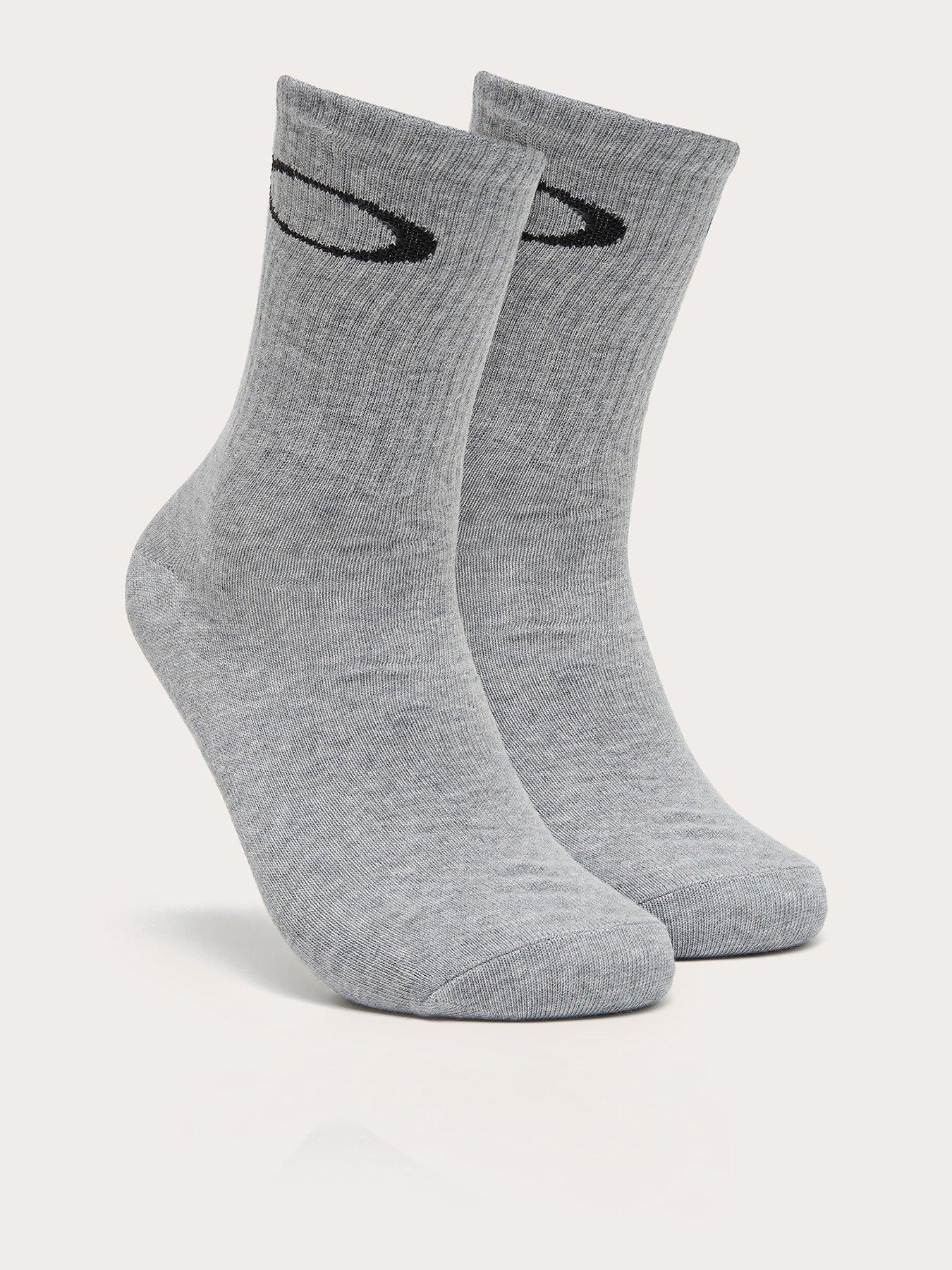 Oakley Mens Ellipse Crew Socks (3 Pack) - Grey