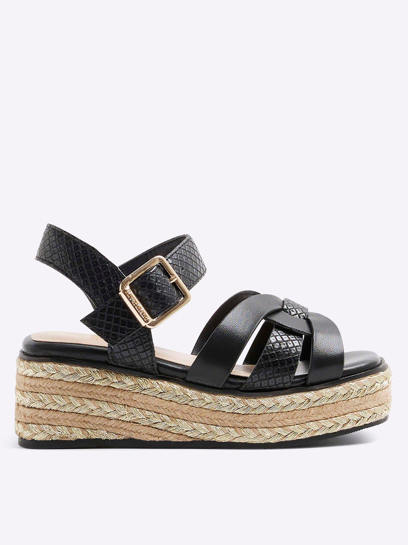 undefined Girls Weave Wedge Sandals - Silver