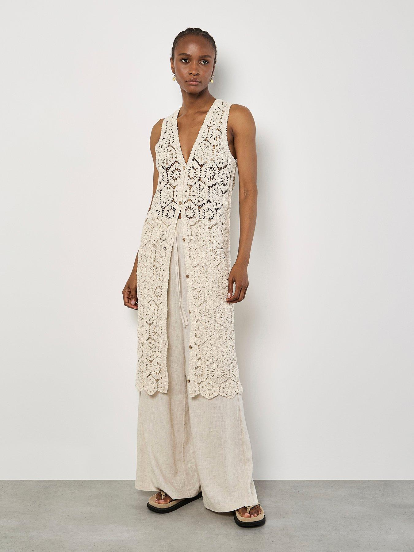 undefined Crochet Circles S/less Cardigan