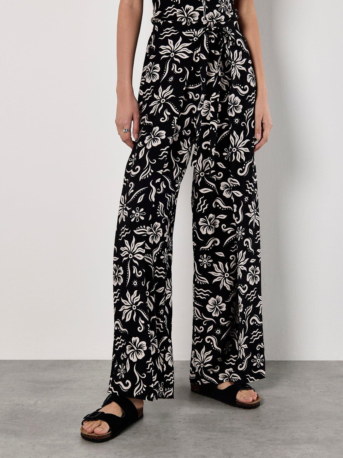 undefined Tropical Mono Wrap Trousers - Black
